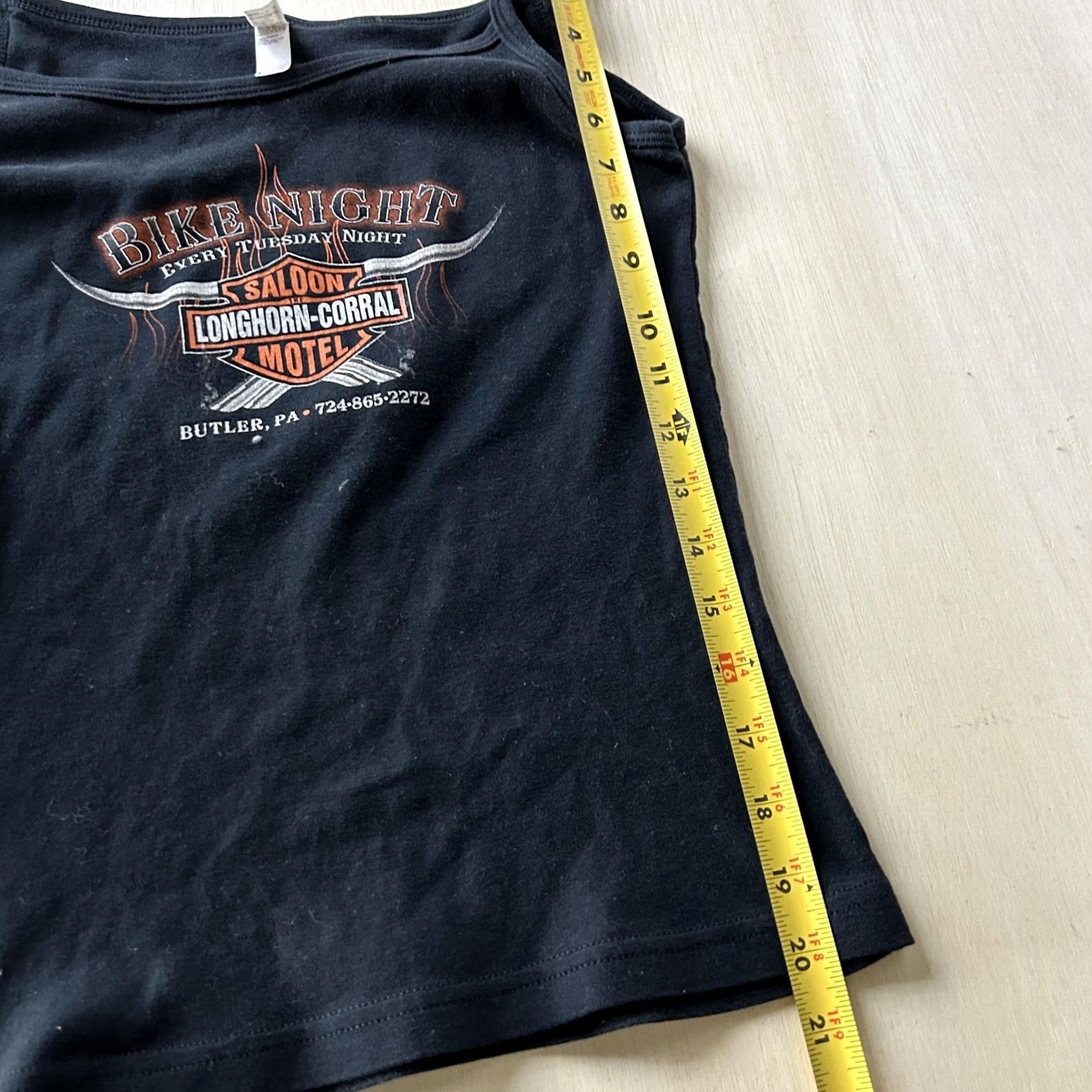 American Apparel American Apparel Tank Top Womens Large Black Bike Night Biker Graphic Camisole Size L / US 10 / IT 46 - 6 Thumbnail