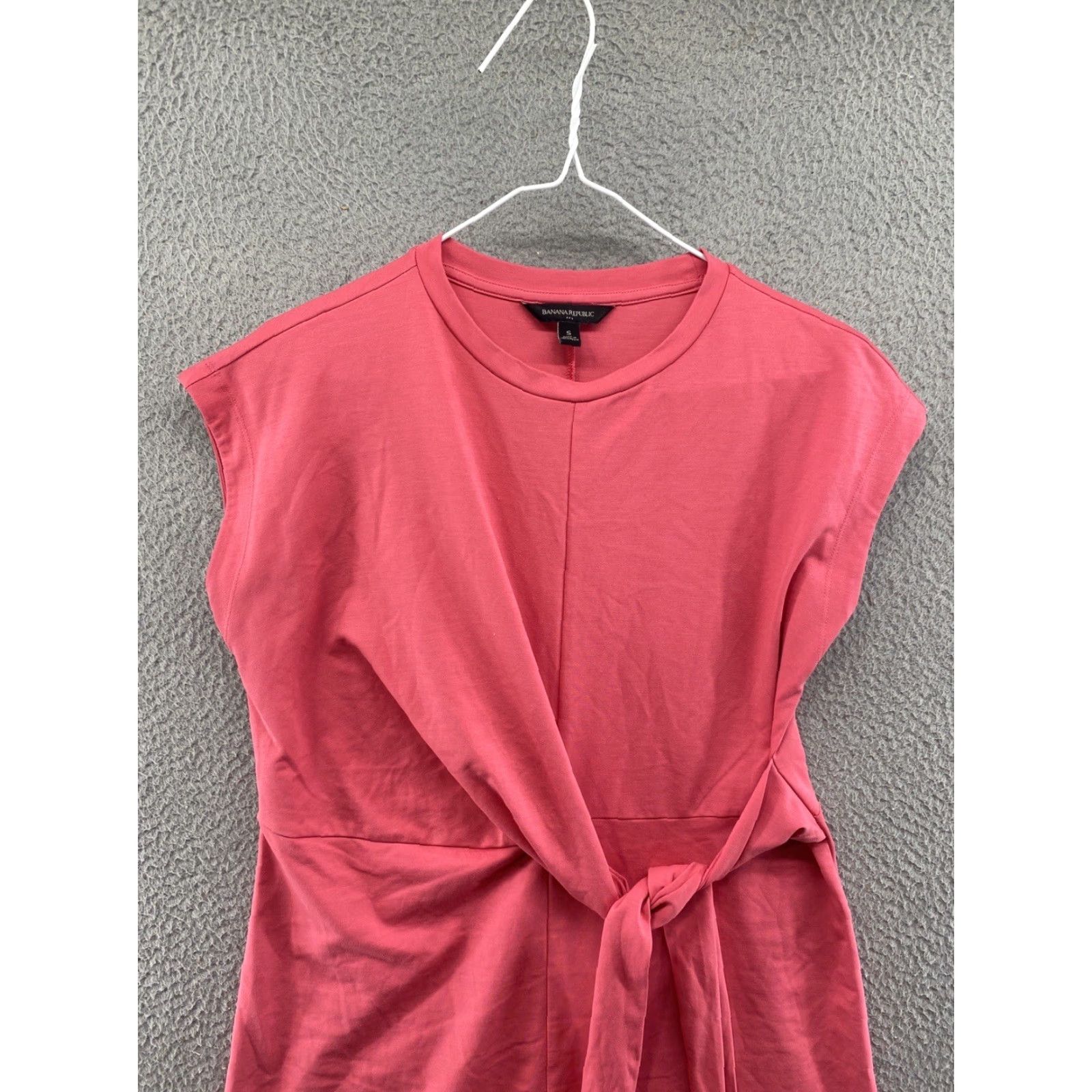Banana Republic Banana Republic Dress Women's Pink Belted Sleeveless Rayon Stretch Knee Length S Tank Dress Womens Size S / US 4 / IT 40 - 2 Thumbnail