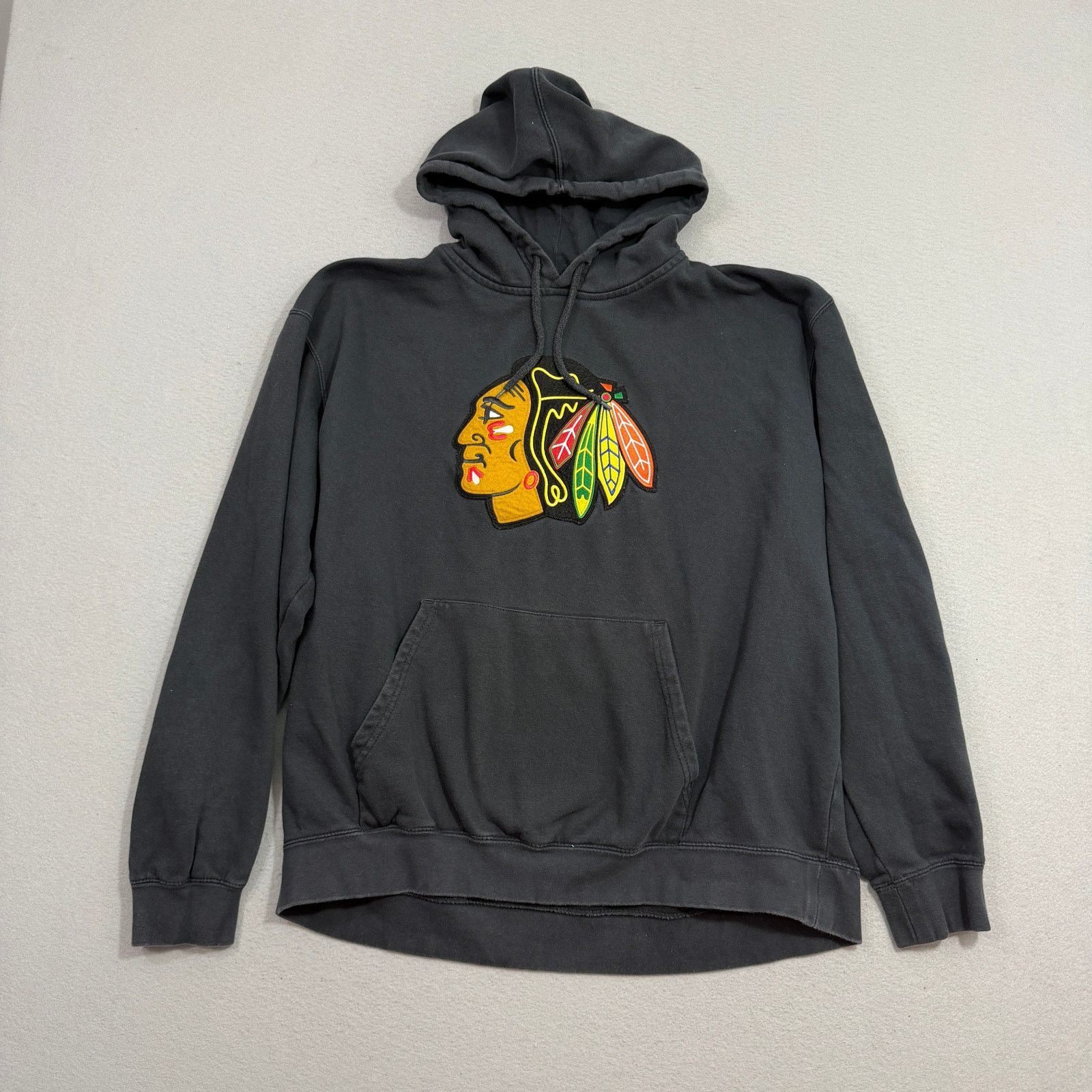 Vintage Majestic Chicago Blackhawks Hoodie Men's Extra Large Gray Size US XL / EU 56 / 4 - 1 Thumbnail