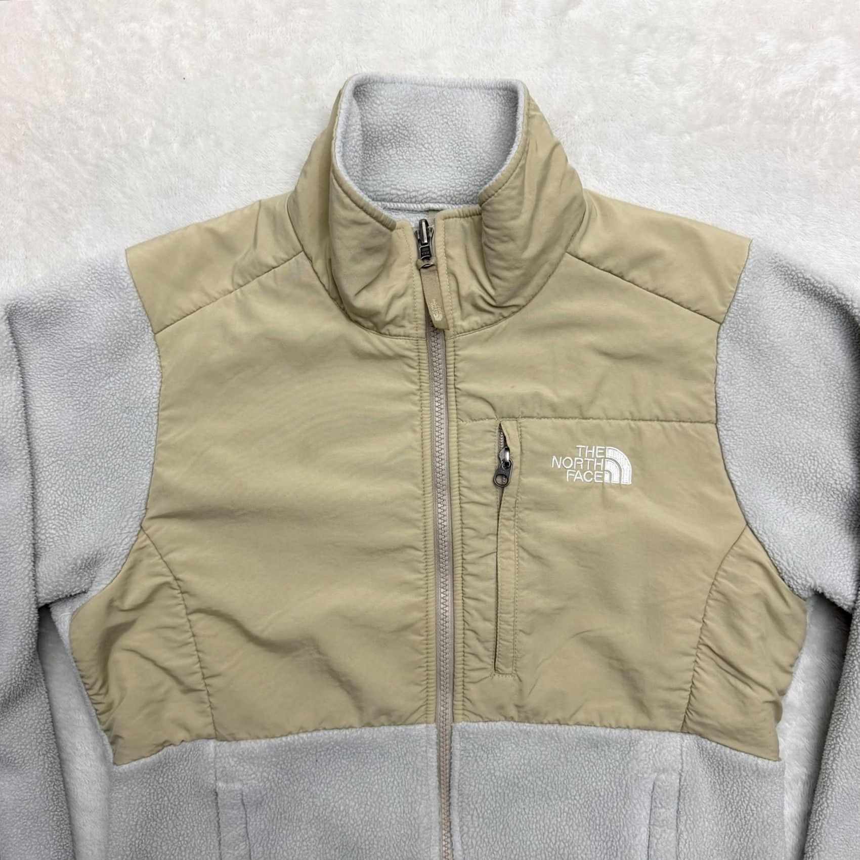 The North Face The North Face Jacket Womens Small Gray Tan Polartec Fleece Full Zip Coat Warm Size S / US 4 / IT 40 - 2 Thumbnail