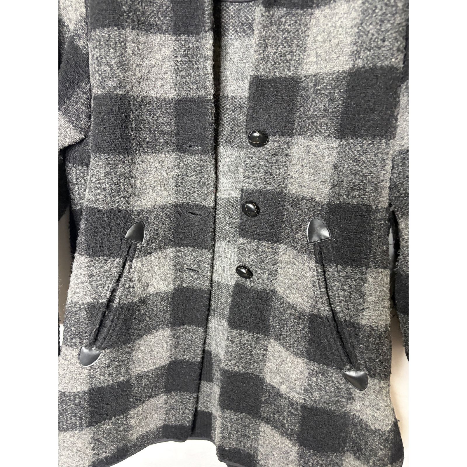 Isabel Marant ISABEL MARANT ÉTOILE Grey Gino Oversized Checked Wool Coat 6 Size M / US 6-8 / IT 42-44 - 8 Thumbnail
