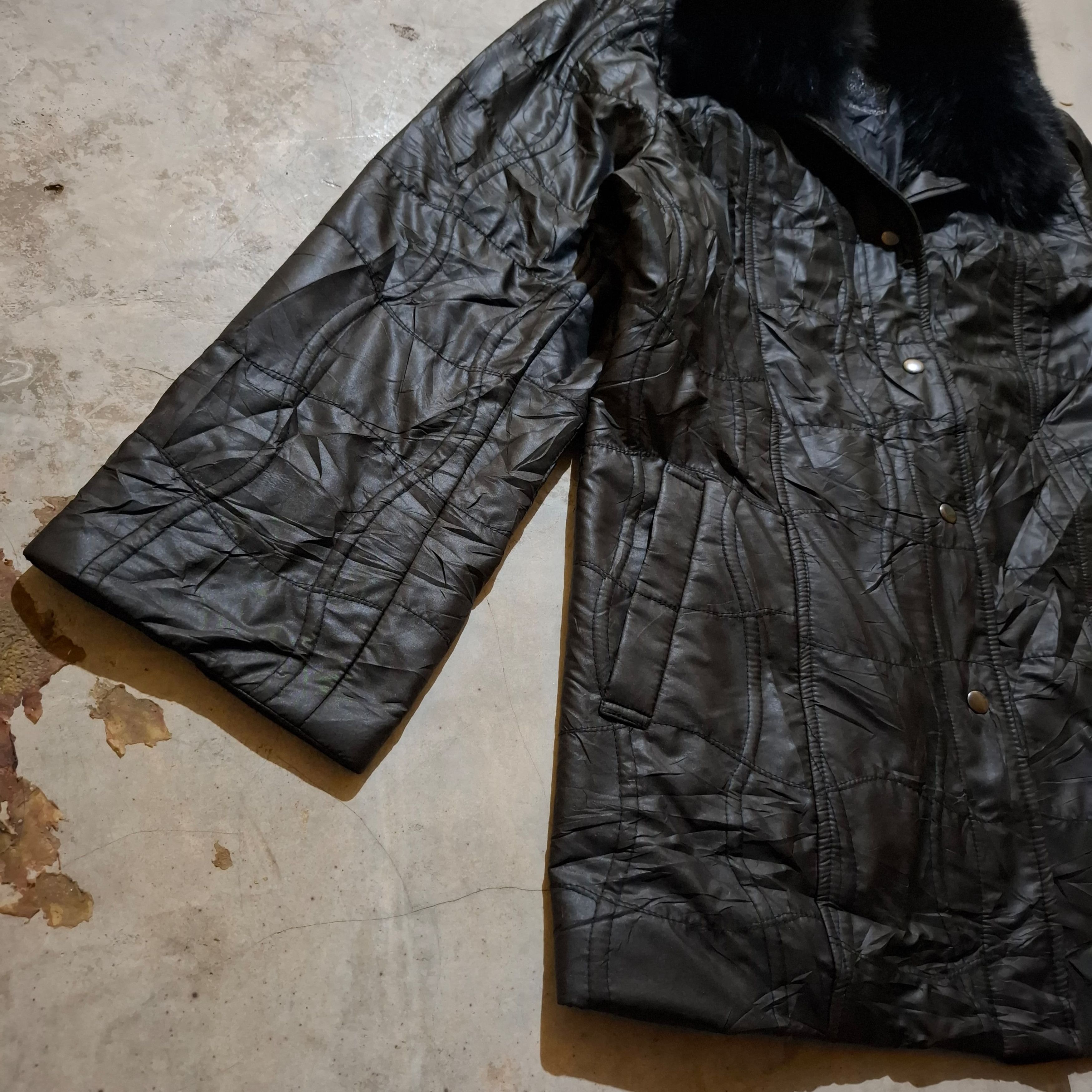 Japanese Brand Vtg Japanese Quilted Fur Jacket lgb if six was nine style Size L / US 10 / IT 46 - 8 Thumbnail