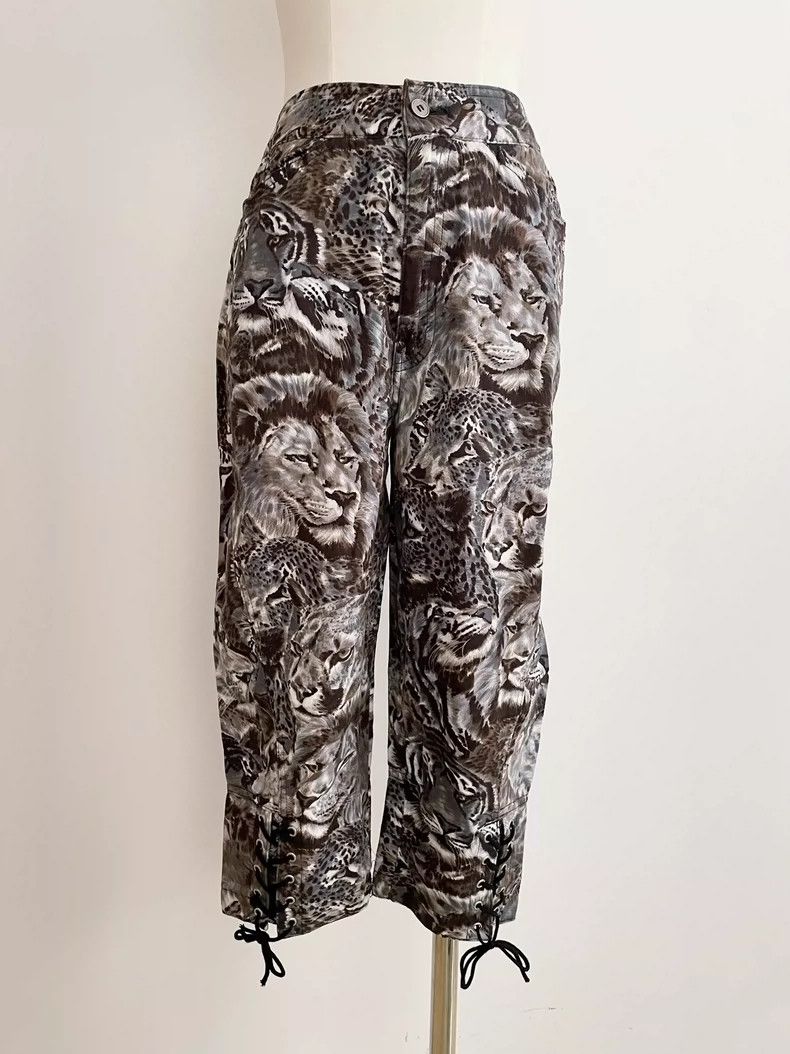 Kenzo Kenzo size m 90s Hokusai Animal High Waist Breeches pants Size US 30 / EU 46 - 1 Thumbnail