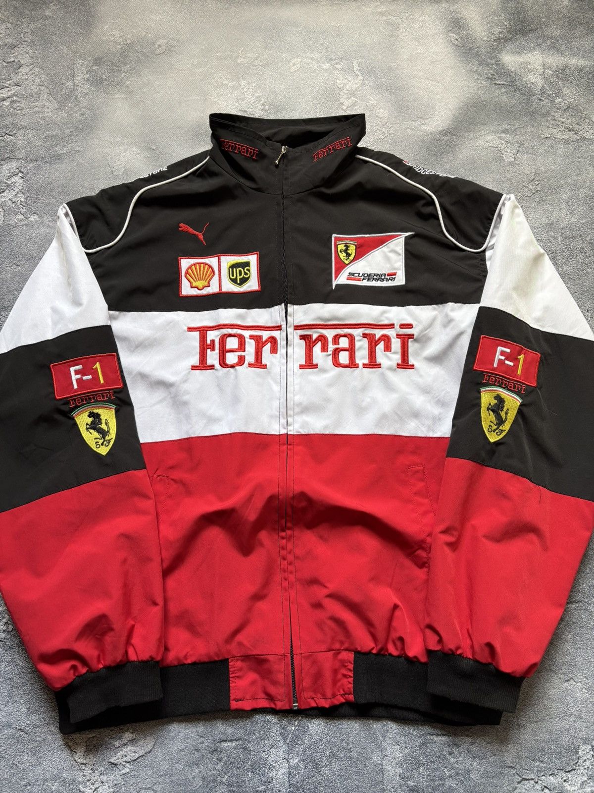 Formula 1 Crazy Vintage Puma Ferrari F-1 Y2K Big Logo Racing Jacket Size US XXL / EU 58 / 5 - 3 Thumbnail