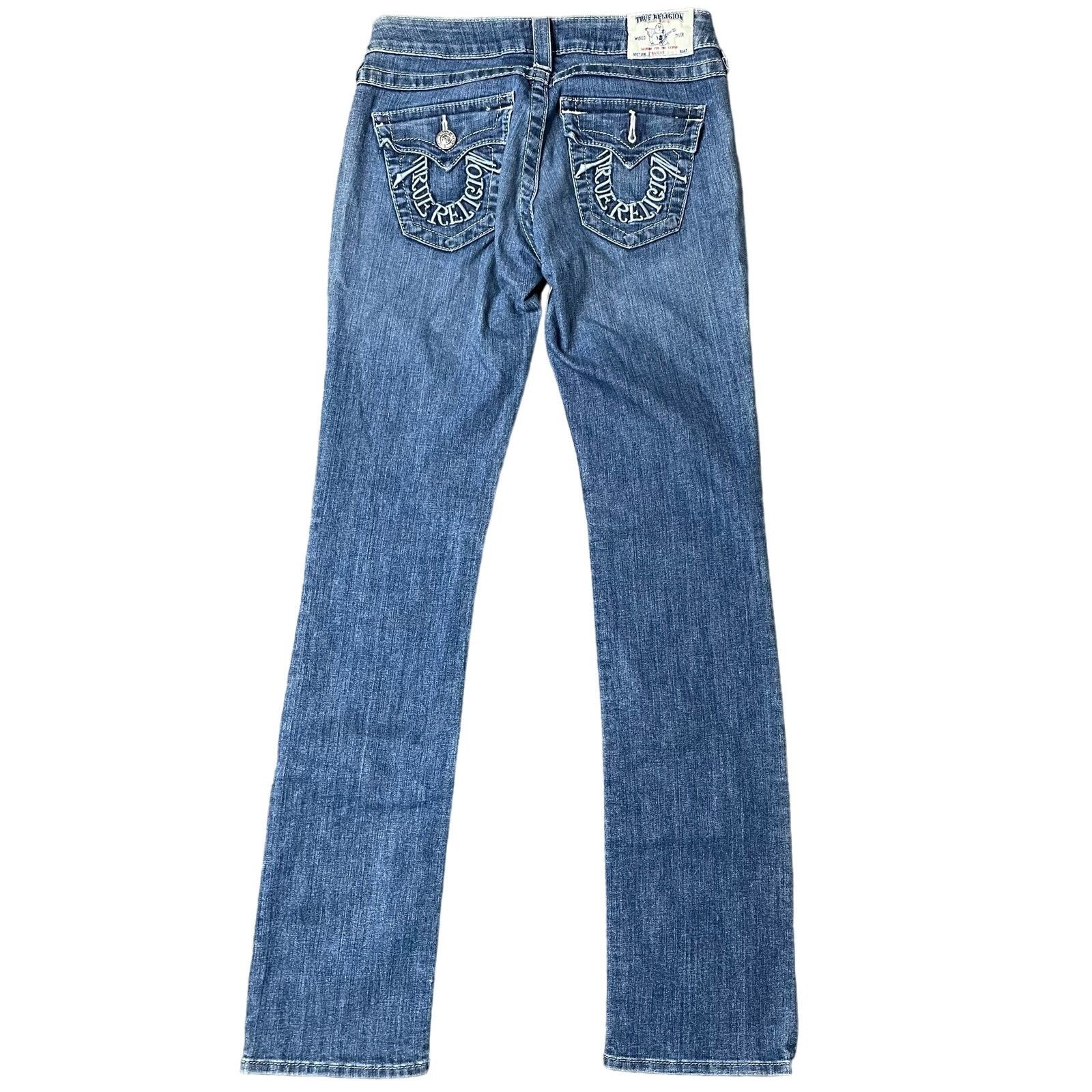 True Religion True Religion Straight Leg Jeans Size 27" / US 4 / IT 40 - 2 Thumbnail