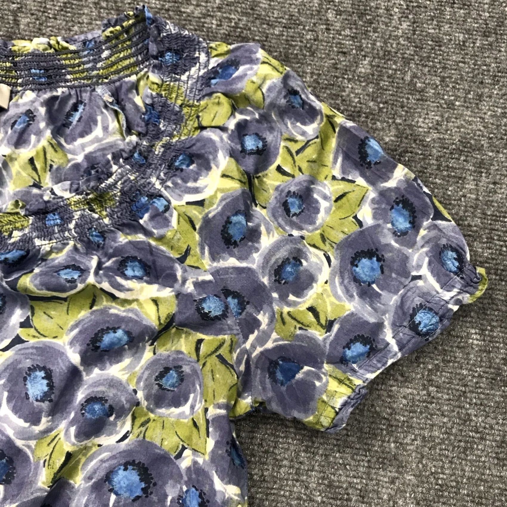 Ann Taylor Ann Taylor Loft Blouse Shirt Women Medium Floral Print Soft Lightweight Short Sleeve Scoop Neck Size M / US 6-8 / IT 42-44 - 6 Thumbnail