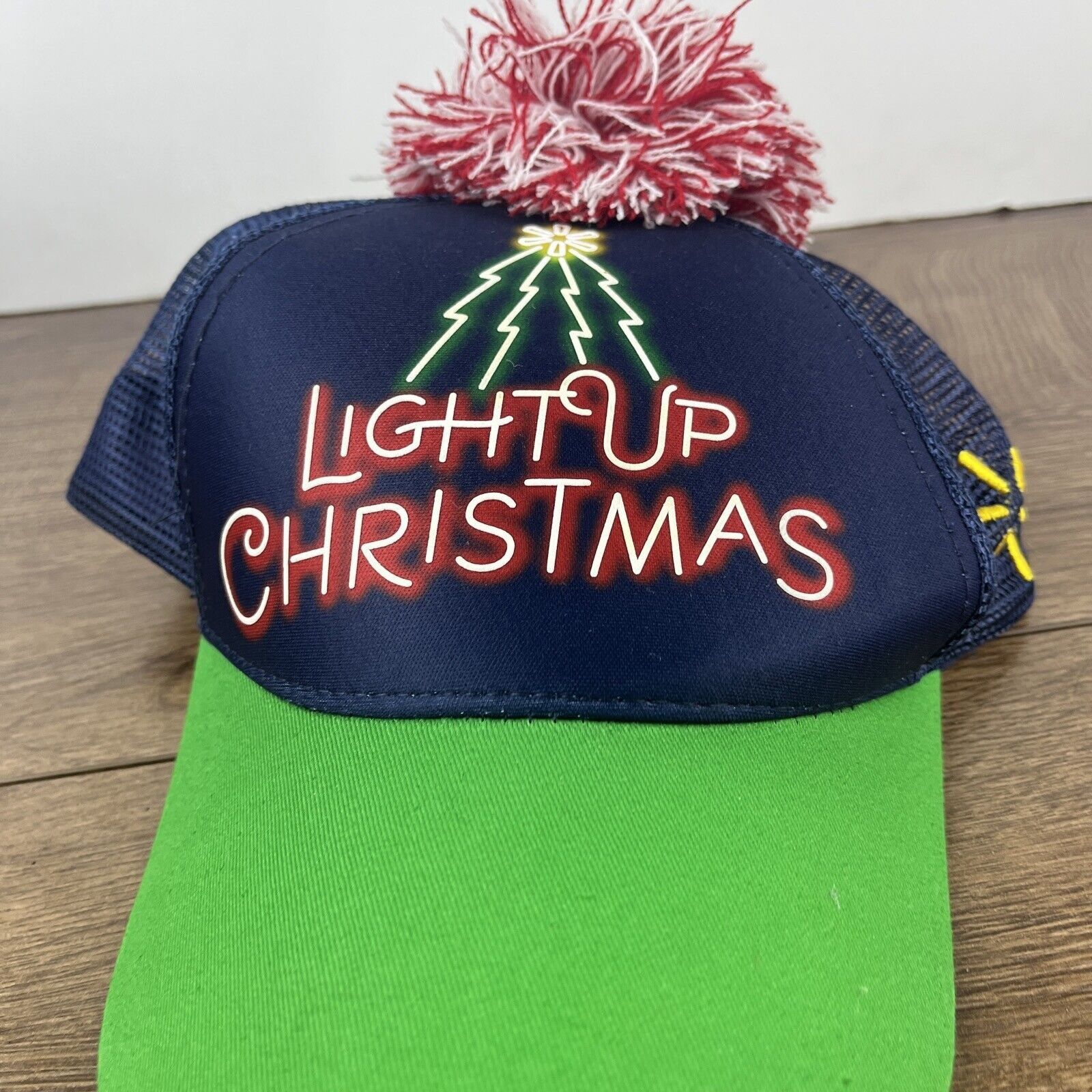 Other Light Up Christmas Hat Christmas Blue Hat Adjustable Adult S Size ONE SIZE - 5 Thumbnail