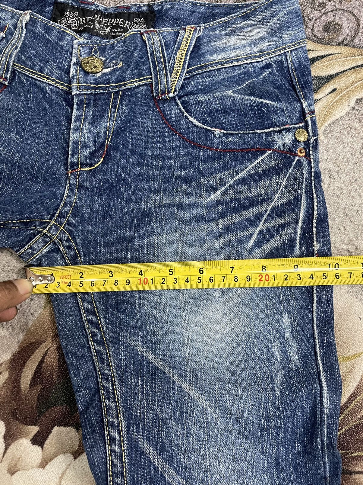 Japanese Brand Red Pepper Jeans Flare Streetwear Size 25" / US 0 / IT 36 - 15 Thumbnail