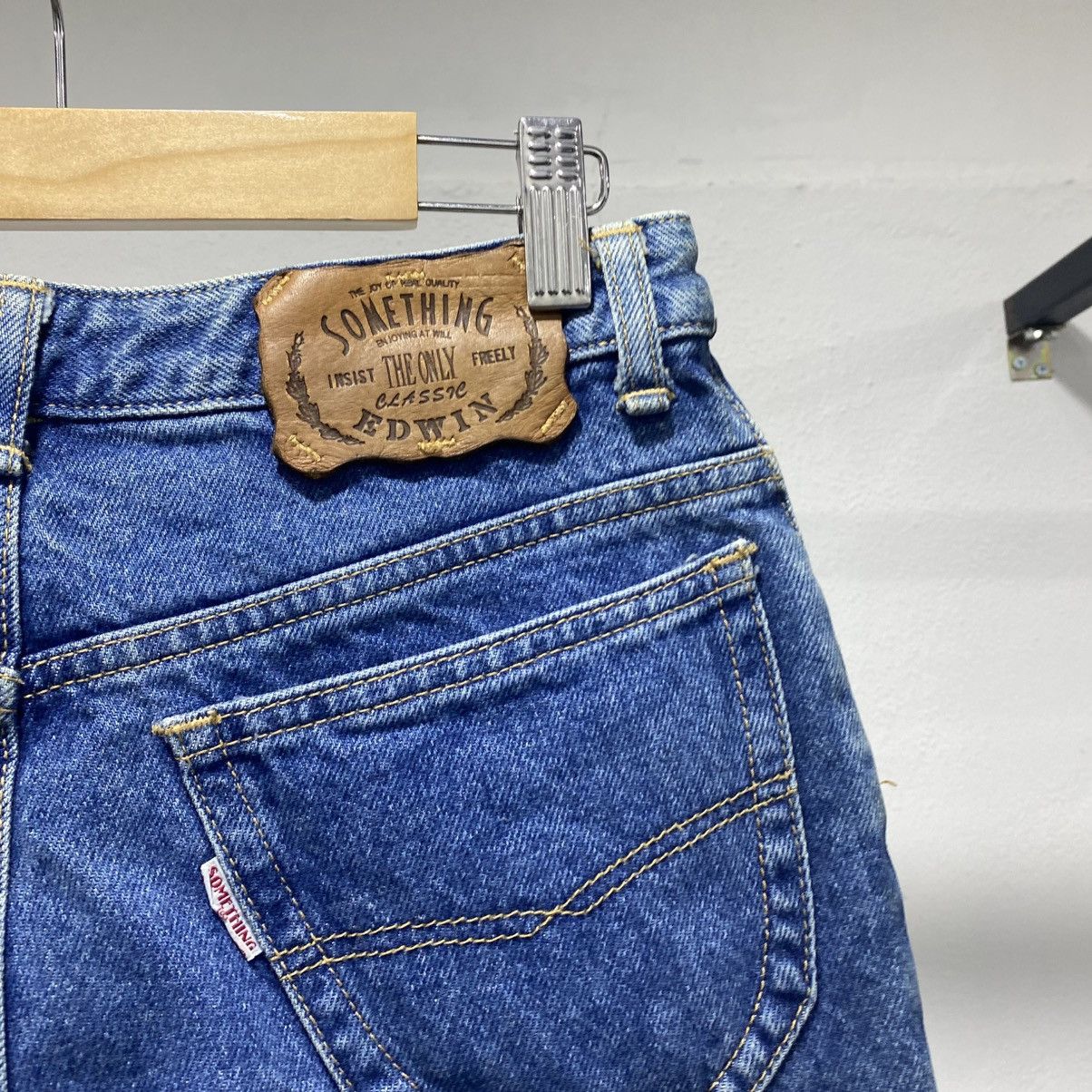 Edwin × Japanese Brand × Vintage RARE☠️ Something by Edwin Skinny Jeans Punk Size 27" / US 4 / IT 40 - 6 Thumbnail