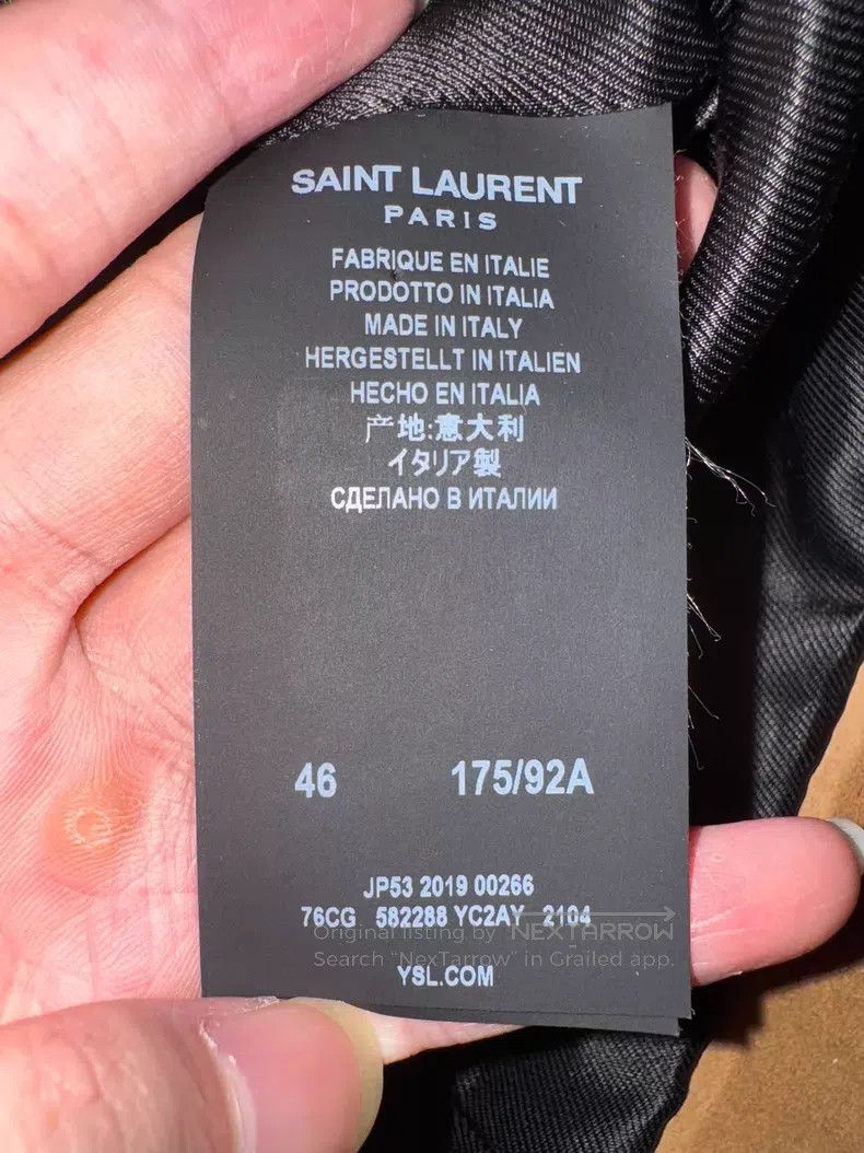 Saint Laurent Paris Saint Laurent Paris Brown Nine Button Cowhide Suede Jacket Size US S / EU 44-46 / 1 - 7 Thumbnail