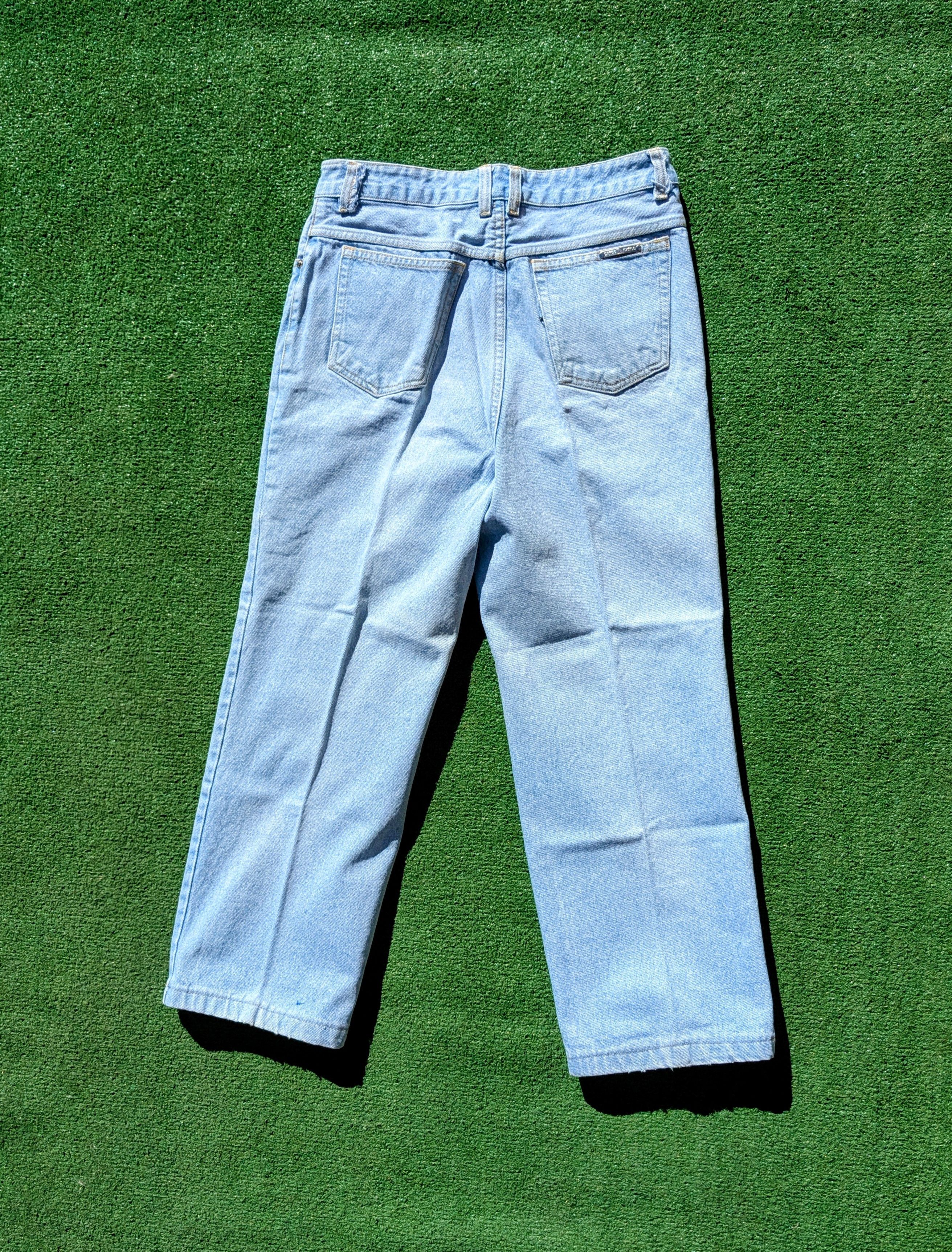 Vintage VTG 1990s High Waist Canoe Canton 5-Pocket 34/28 Denim Jeans Size 34" / US 12 / IT 48 - 6 Thumbnail