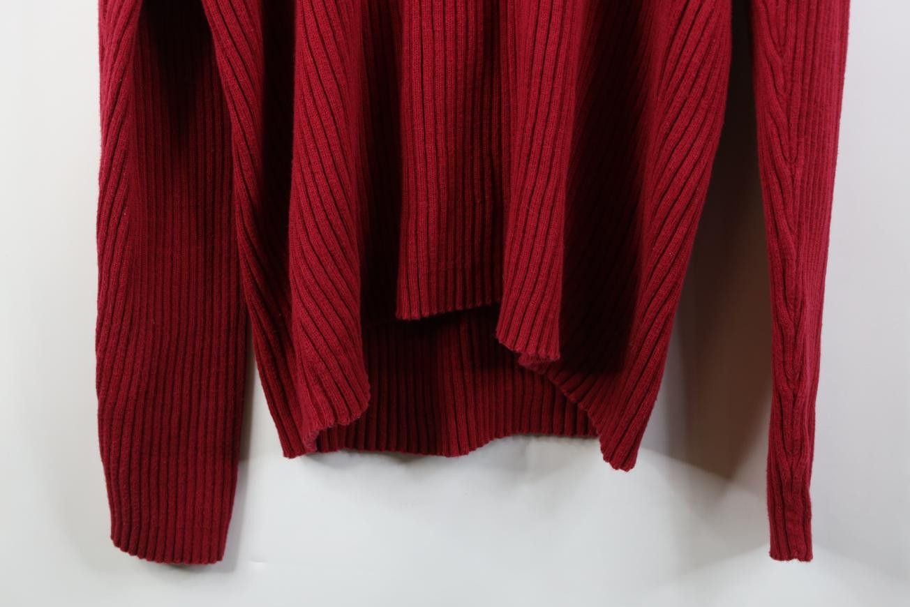 Gap Vintage 90s Gap Cotton Ribbed Knit Crewneck Sweater Red Size US XXL / EU 58 / 5 - 14 Thumbnail