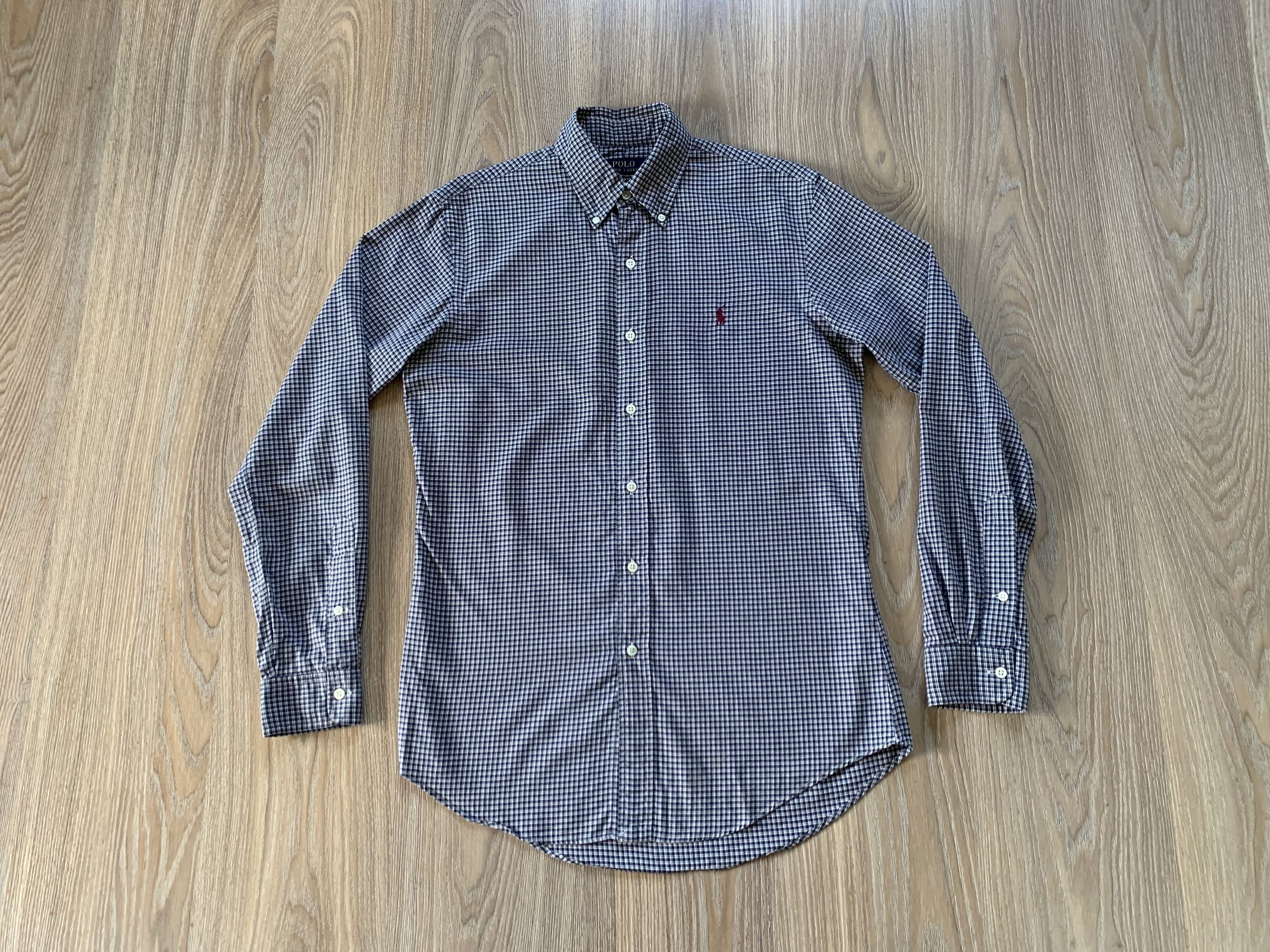 Polo Ralph Lauren × Ralph Lauren × Vintage Polo Ralph Lauren Custom Fit Plaid Long Sleeve Shirt Size US S / EU 44-46 / 1 - 2 Thumbnail