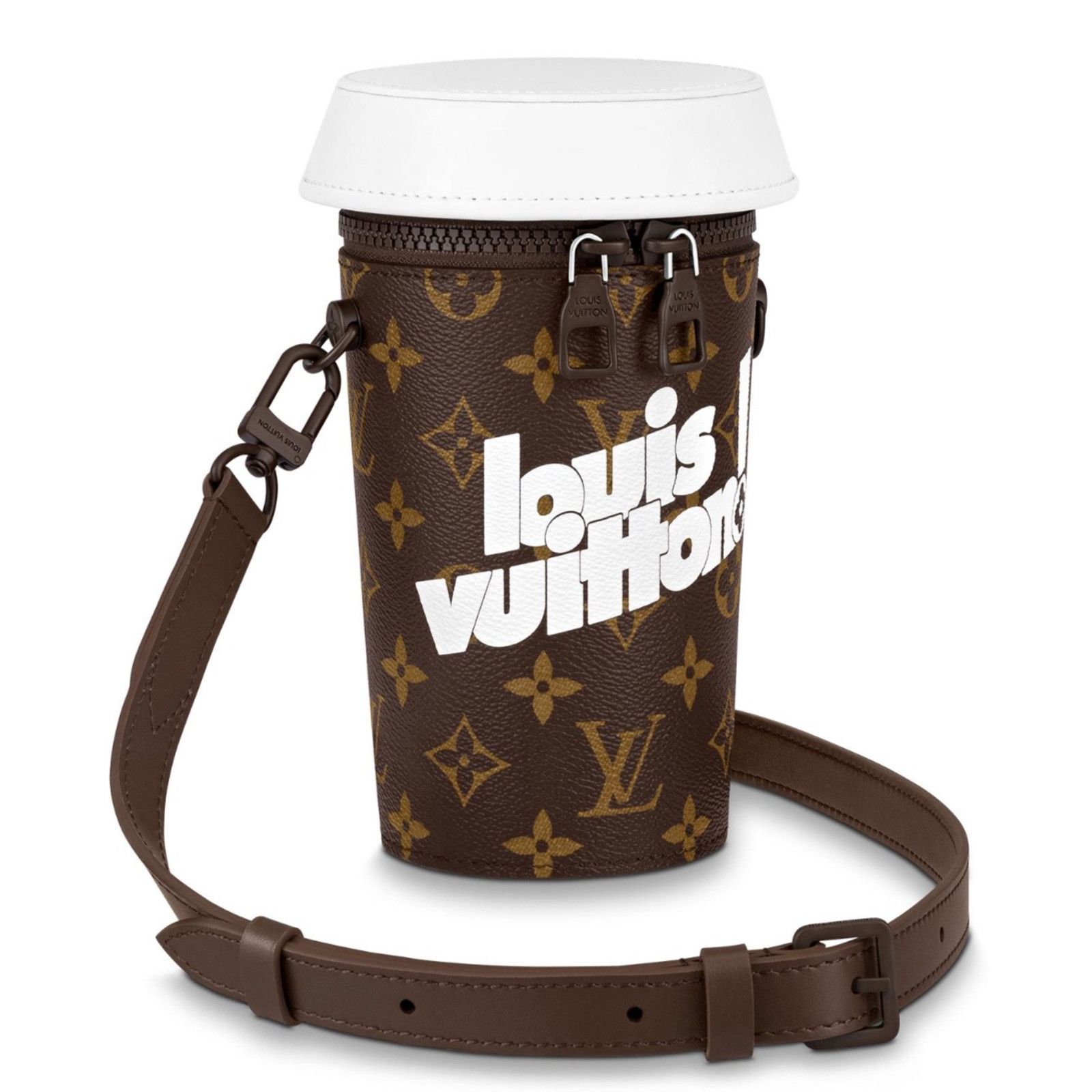 Louis Vuitton Coffee Cup Monogram LV Logo Crossbody Shoulder Bag Size ONE SIZE - 1 Thumbnail