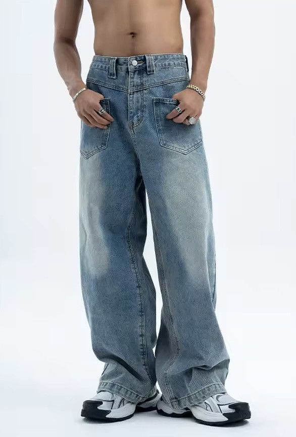 Japanese Brand × Jean Trendy men's casual straight jean Size US 28 / EU 44 - 1 Thumbnail