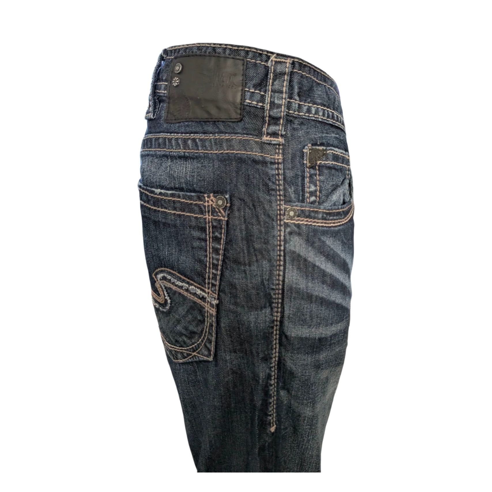 Silver Jeans Co. Silver Jeans Co. ZAC Jeans – Dark Wash, W36 L32, Regular Straight Fit, Men’s Denim Size US 36 / EU 52 - 4 Thumbnail