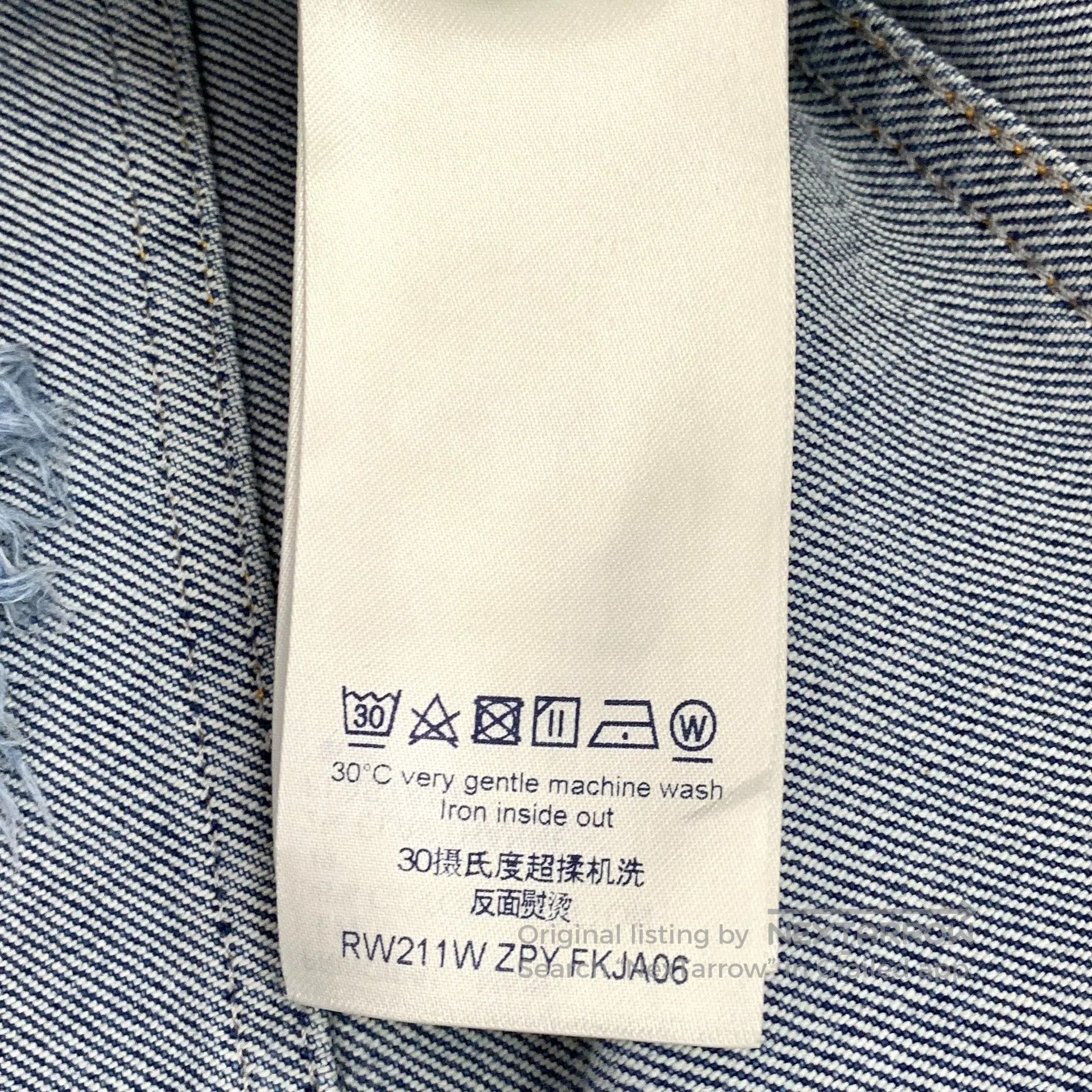Louis Vuitton Louis Vuitton Dark blue logo vintage print fringed cotton Size XS / US 0-2 / IT 36-38 - 8 Thumbnail