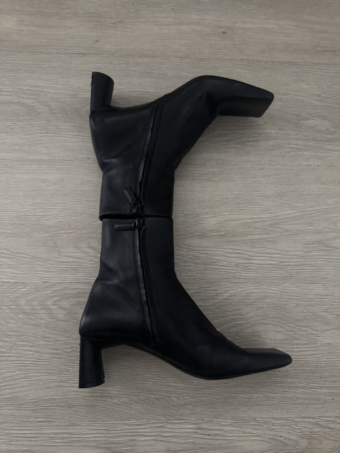 Balenciaga Balenciaga Boots Carrera lux leather Side zip square toe Size US 7 / IT 37 - 4 Thumbnail