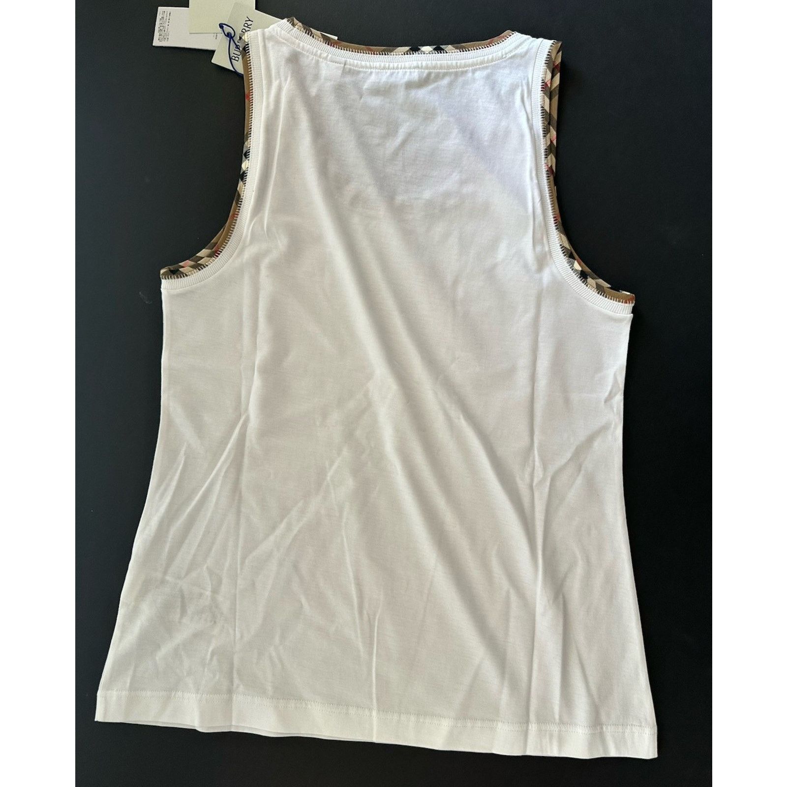 Burberry Burberry Elyssa Check White Sleeveless Top M 8104295 Size M / US 6-8 / IT 42-44 - 6 Thumbnail