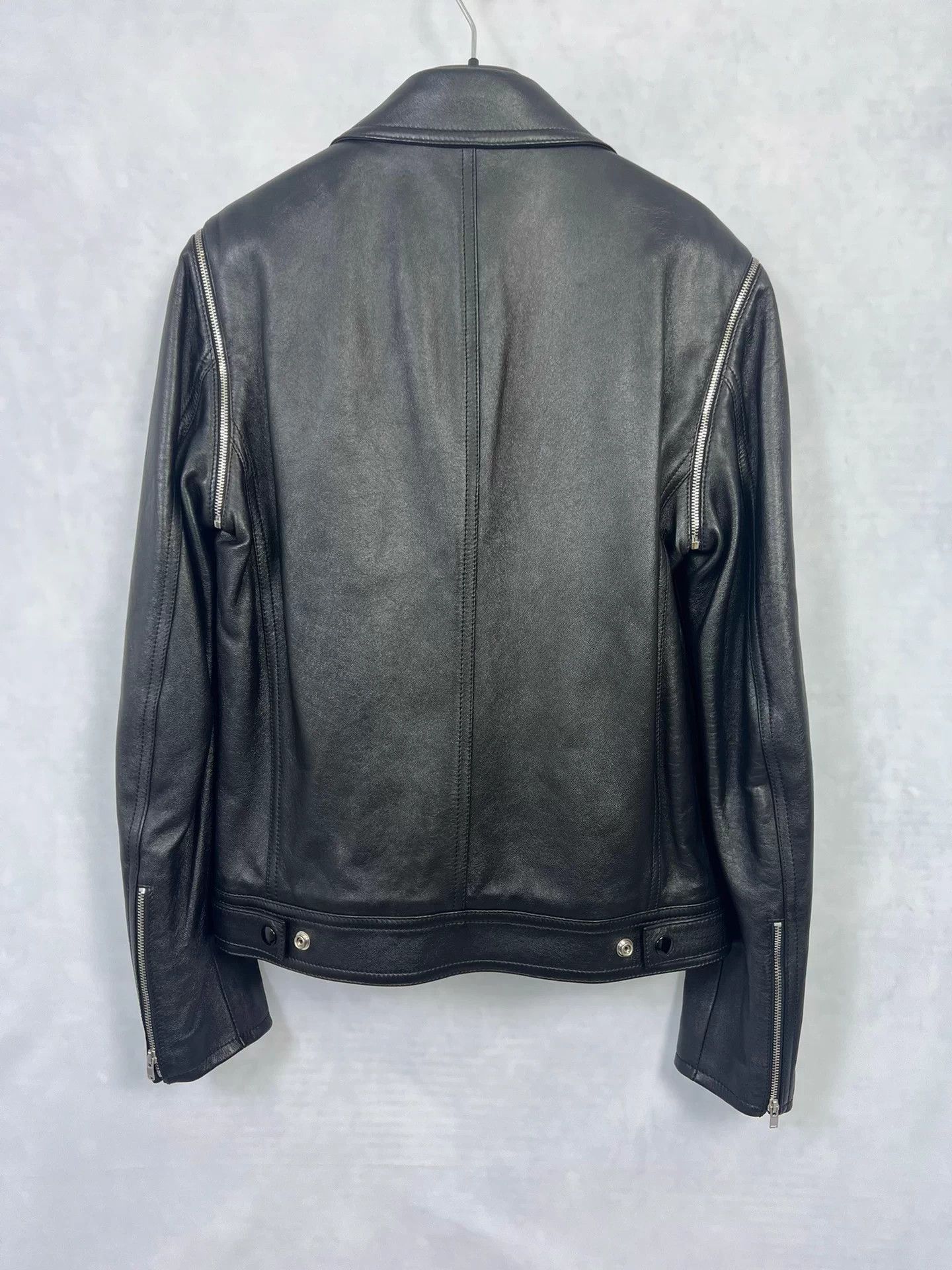 Saint Laurent Paris SLP 15FW 5-Zip Pebbled Lambskin 48 Convertible Biker Jacket Size XL / US 12-14 / IT 48-50 - 2 Thumbnail