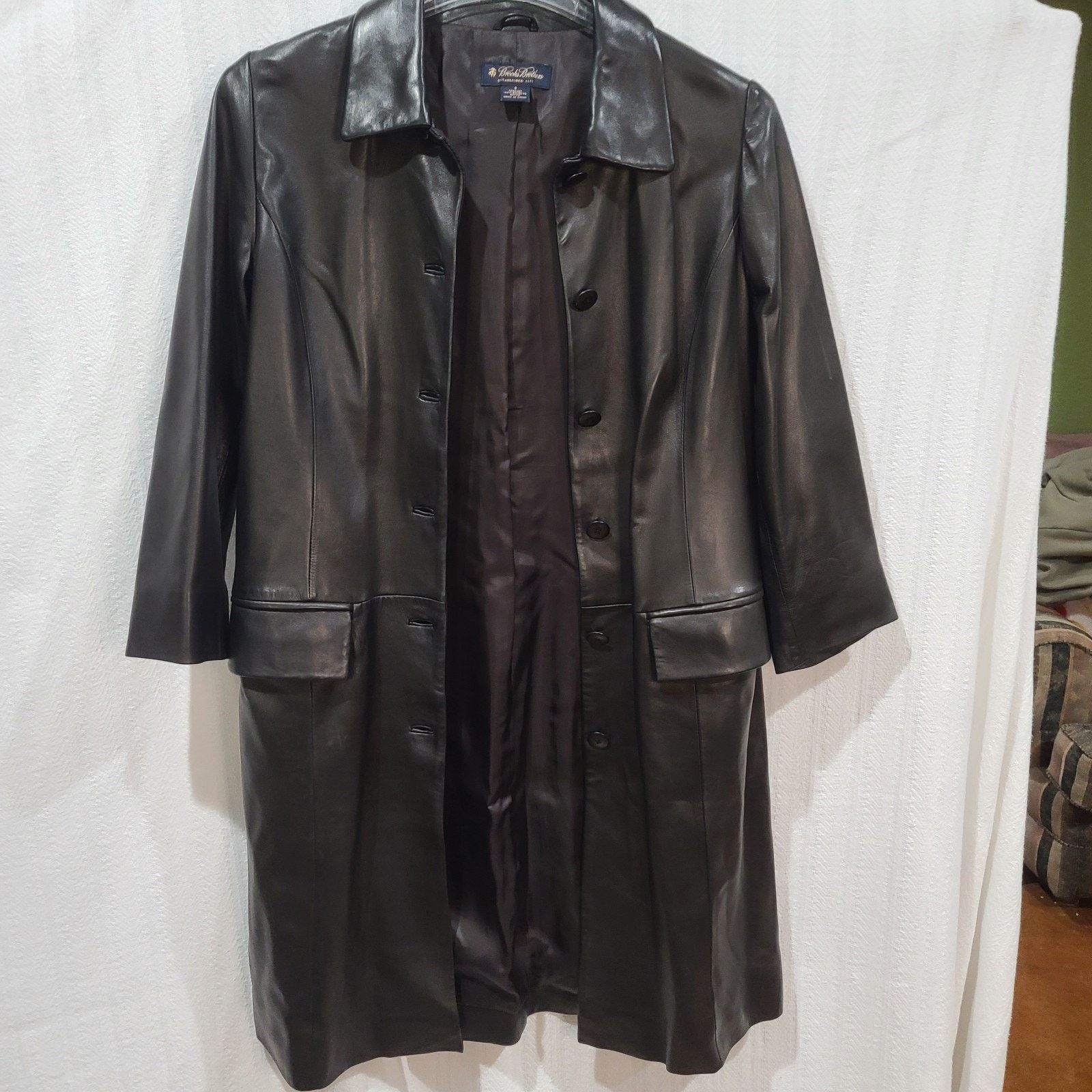 Brooks Brothers Brooks Brothers Vintage Women’s Black Leather Coat Size 8 Size M / US 6-8 / IT 42-44 - 11 Thumbnail