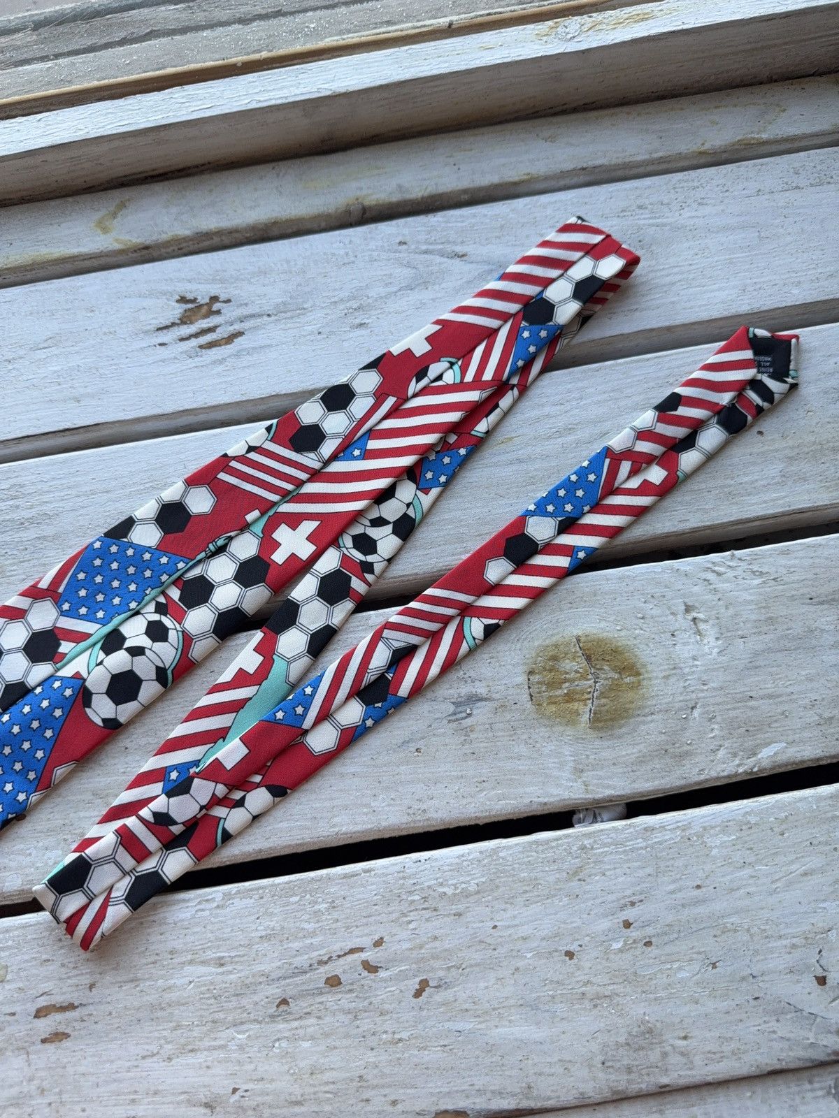 UEFA × Vintage VNTG USA 94 World Cup Soccer Tie Statue of Liberty Italy Size ONE SIZE - 7 Thumbnail