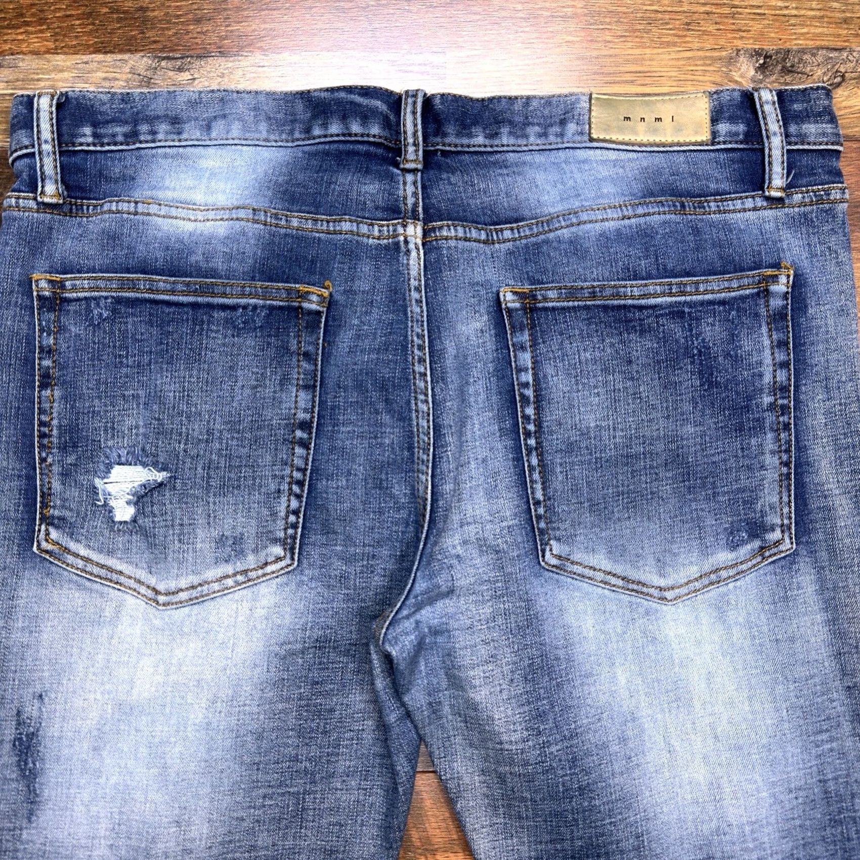 MNML MNML Skinny Jeans Mens 38 Ankle Zip Distressed Stretch Jeans Size US 38 / EU 54 - 7 Thumbnail