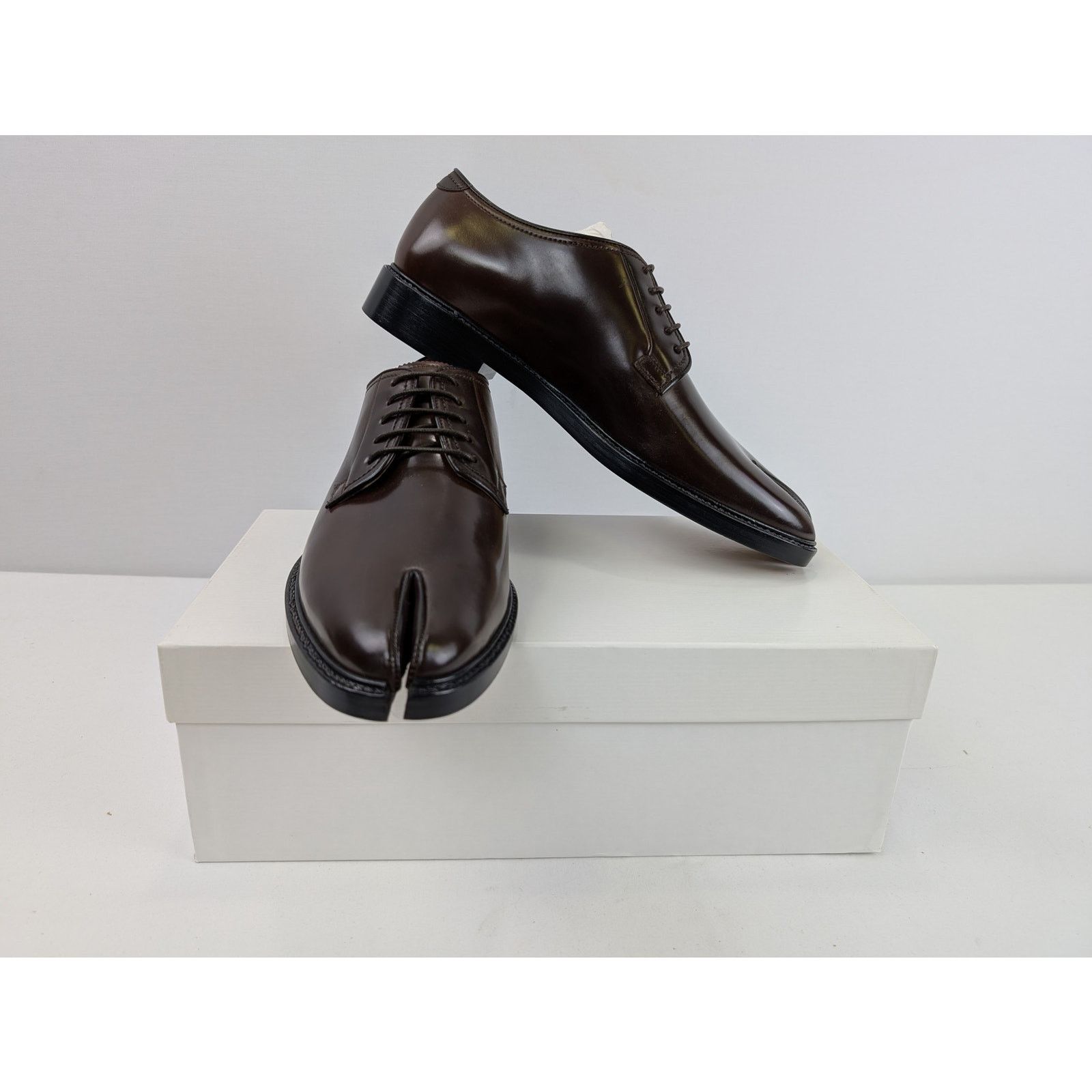 Maison Margiela o1rshd1 Tabi Derby Shoe Boots in Brown Size US 10 / EU 43 - 16 Thumbnail
