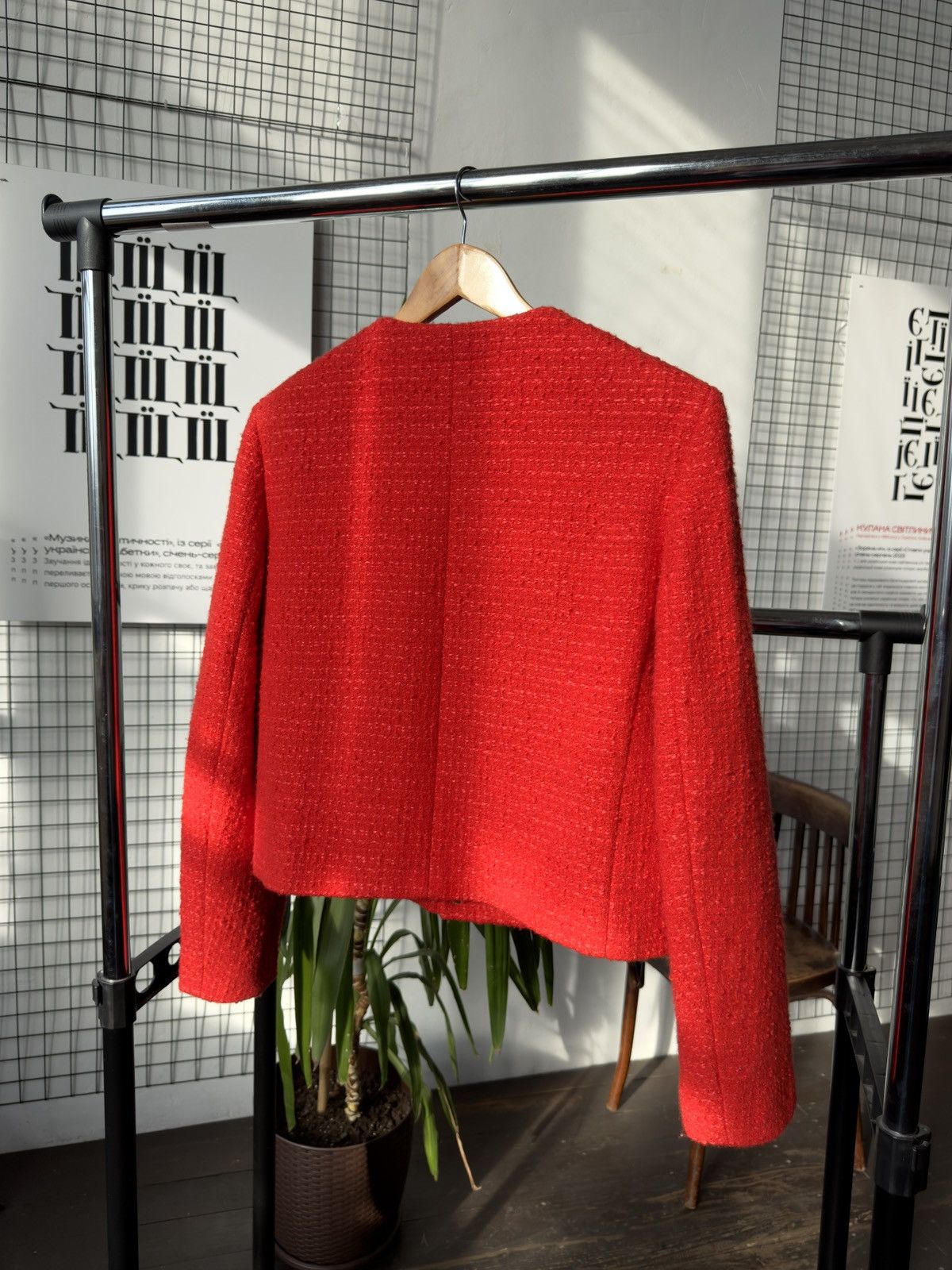 Celine Celine Chasseur Tweed Evening Wool Jacket Red Gold Buttoned Size M / US 6-8 / IT 42-44 - 9 Thumbnail