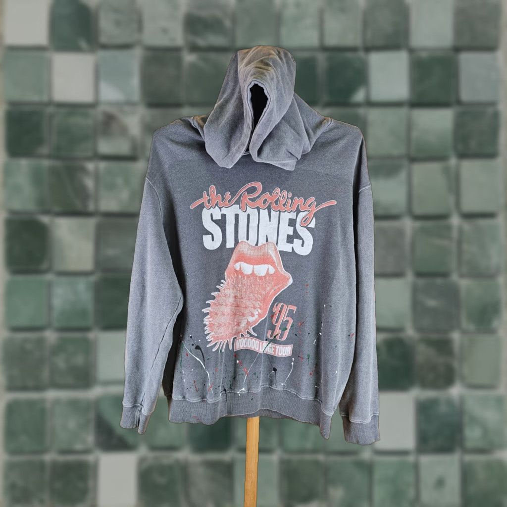 Vintage ROLLING STONES PAINT FADED HOODIE SZ LARGE Hoodie Mens Gray 2000s 90s Concert Fan Gift Backyard Rock Size US L / EU 52-54 / 3 - 1 Thumbnail