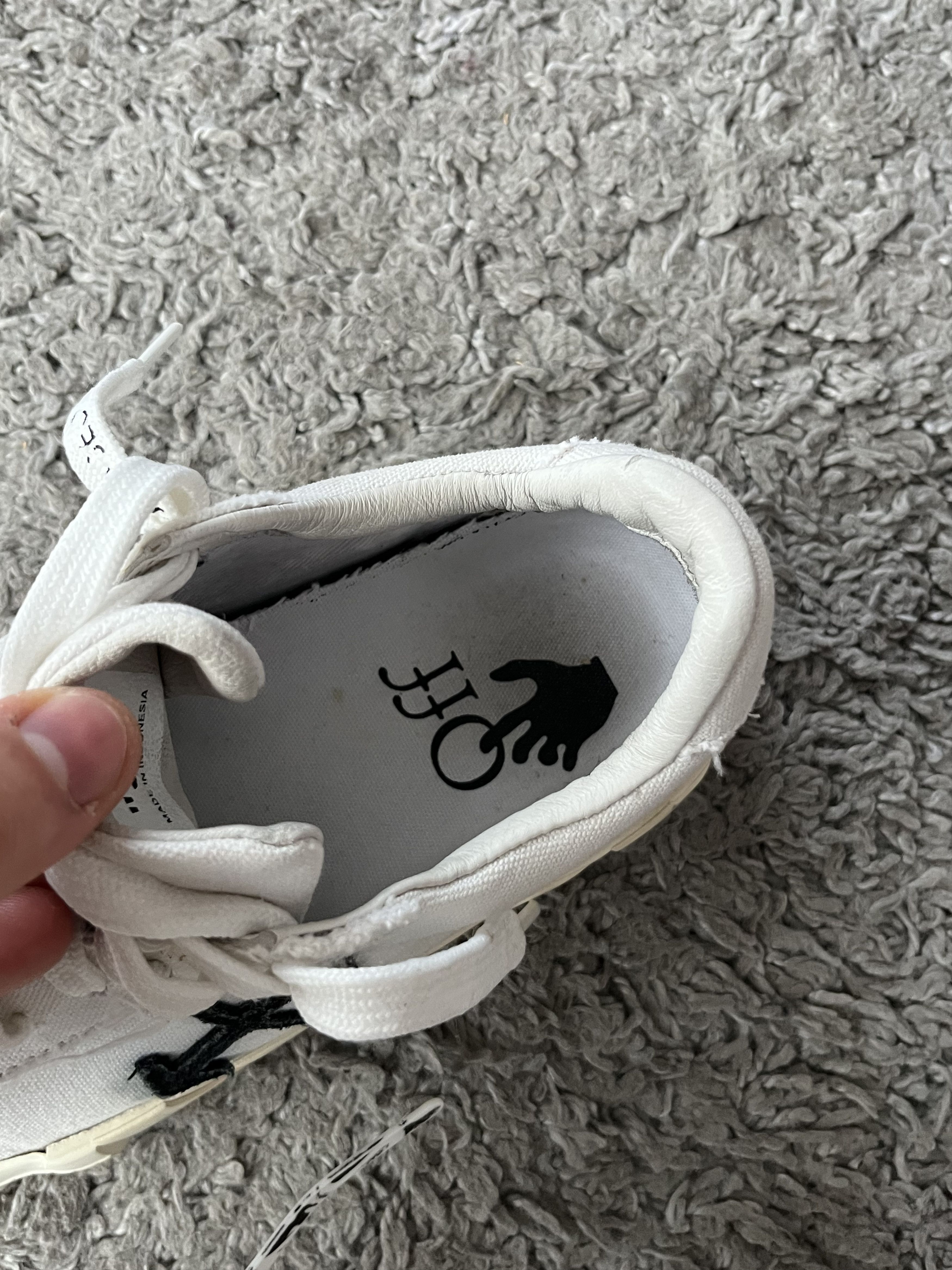 Off-White Vintage OFF-WHITE Liw Vulcanized Eco Canvas Sneakers Y2K Size US 7.5 / EU 40-41 - 16 Thumbnail