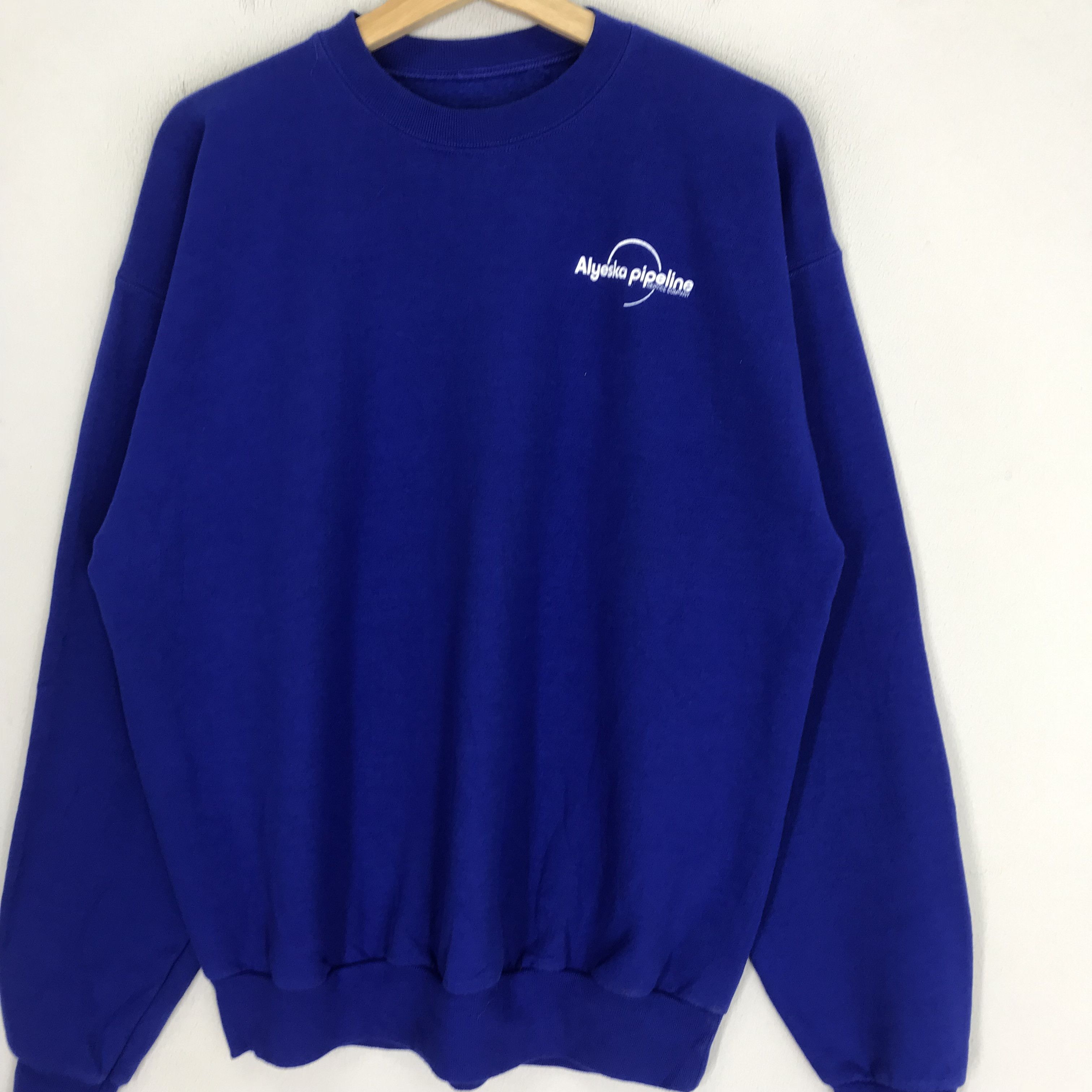 Hanes vintage blue sweatshirt hanes - 256 Size US L / EU 52-54 / 3 - 3 Thumbnail