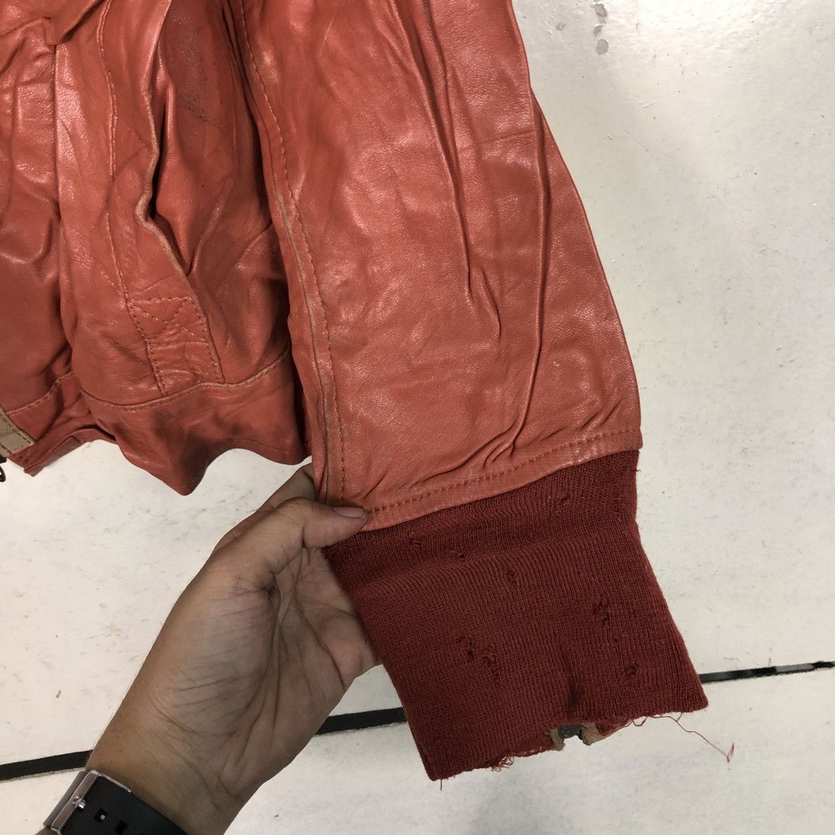 Issey Miyake 📌Vintage Biker Leather Jacket Design Works Japan Size US M / EU 48-50 / 2 - 17 Thumbnail