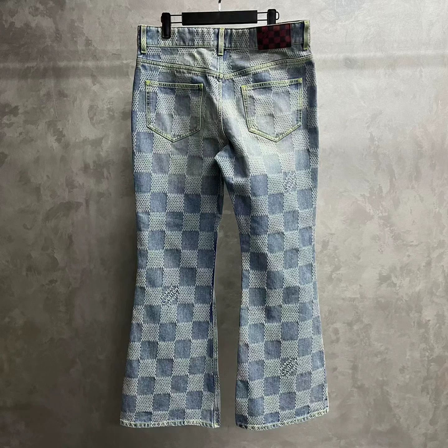 Louis Vuitton Louis Vuitton Blue Check Straight Jeans Size US 28 / EU 44 - 6 Thumbnail
