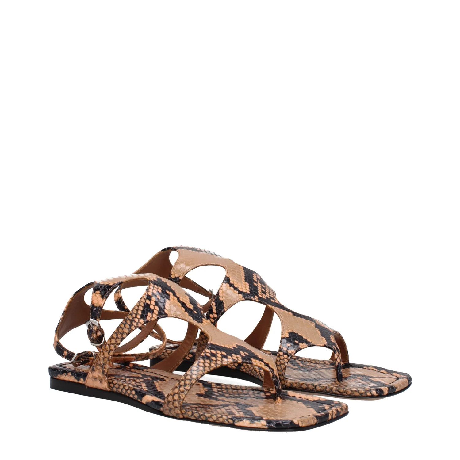 Paris Texas ob1o1e1124 Leather Flip Flops in Brown Size US 10 / IT 40 - 2 Thumbnail