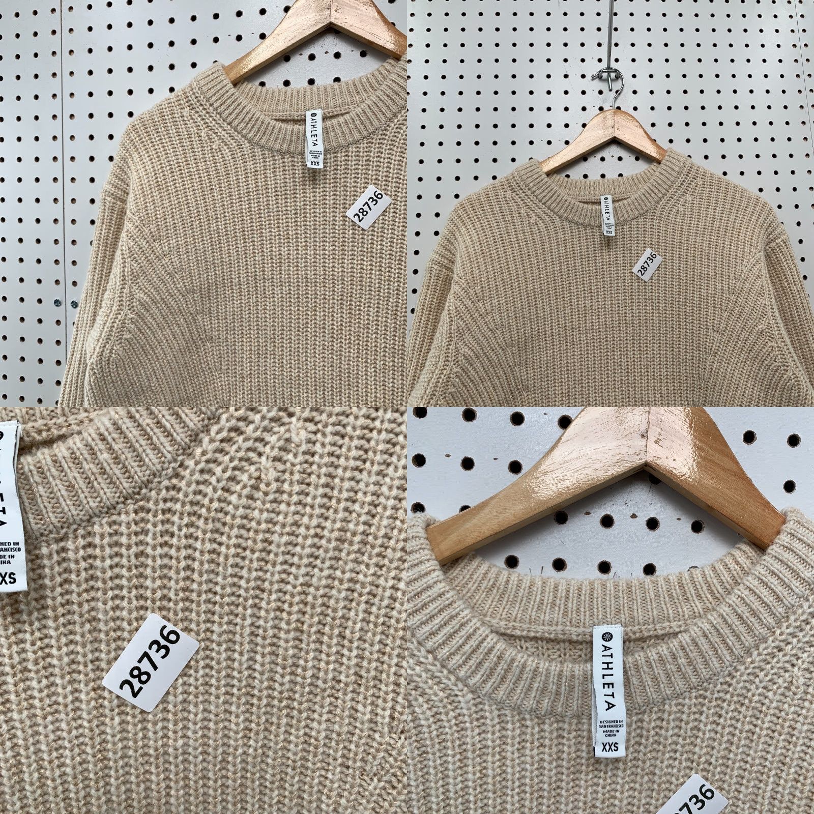Athleta Athleta Knit Sweater Womens 2XS Cream Wool Blend Long Sleeve Pullover 21.5x24 Ivory Solid Wool Blend Knit Pullover Womens XS? Size XXS / US 00 / IT 34 - 8 Thumbnail