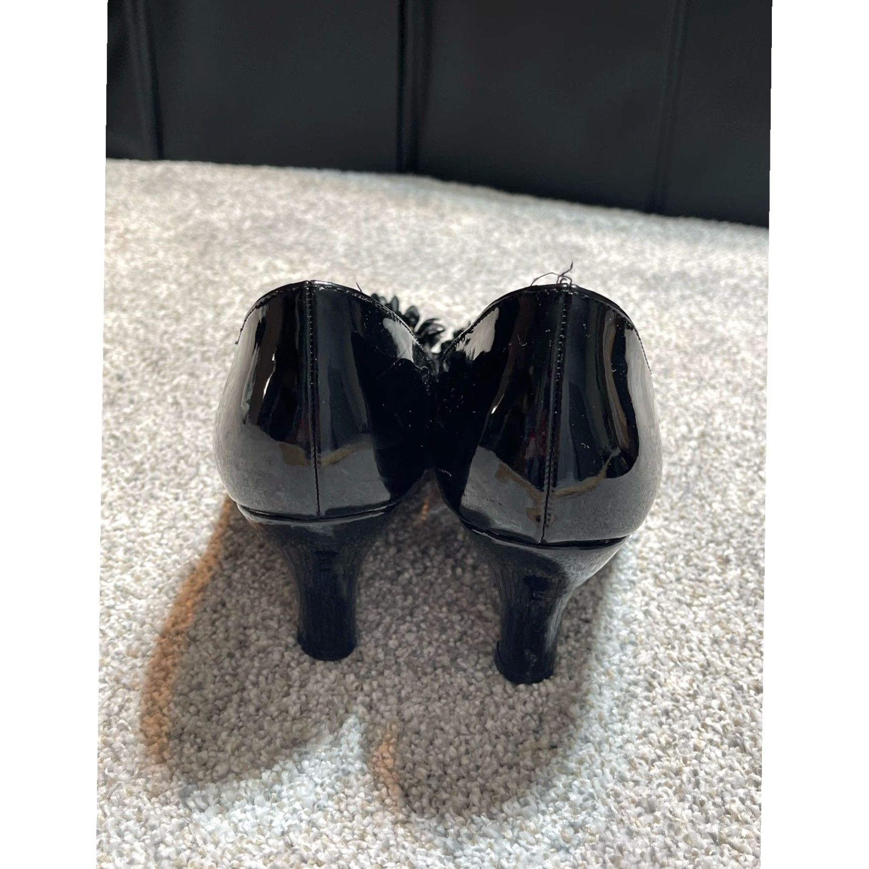 Vintage Silver Slipper Heels Pump 7 Women Dark Coquette Y2K Glam Goth Evening Formal Hoco Size US 7 / IT 37 - 4 Thumbnail