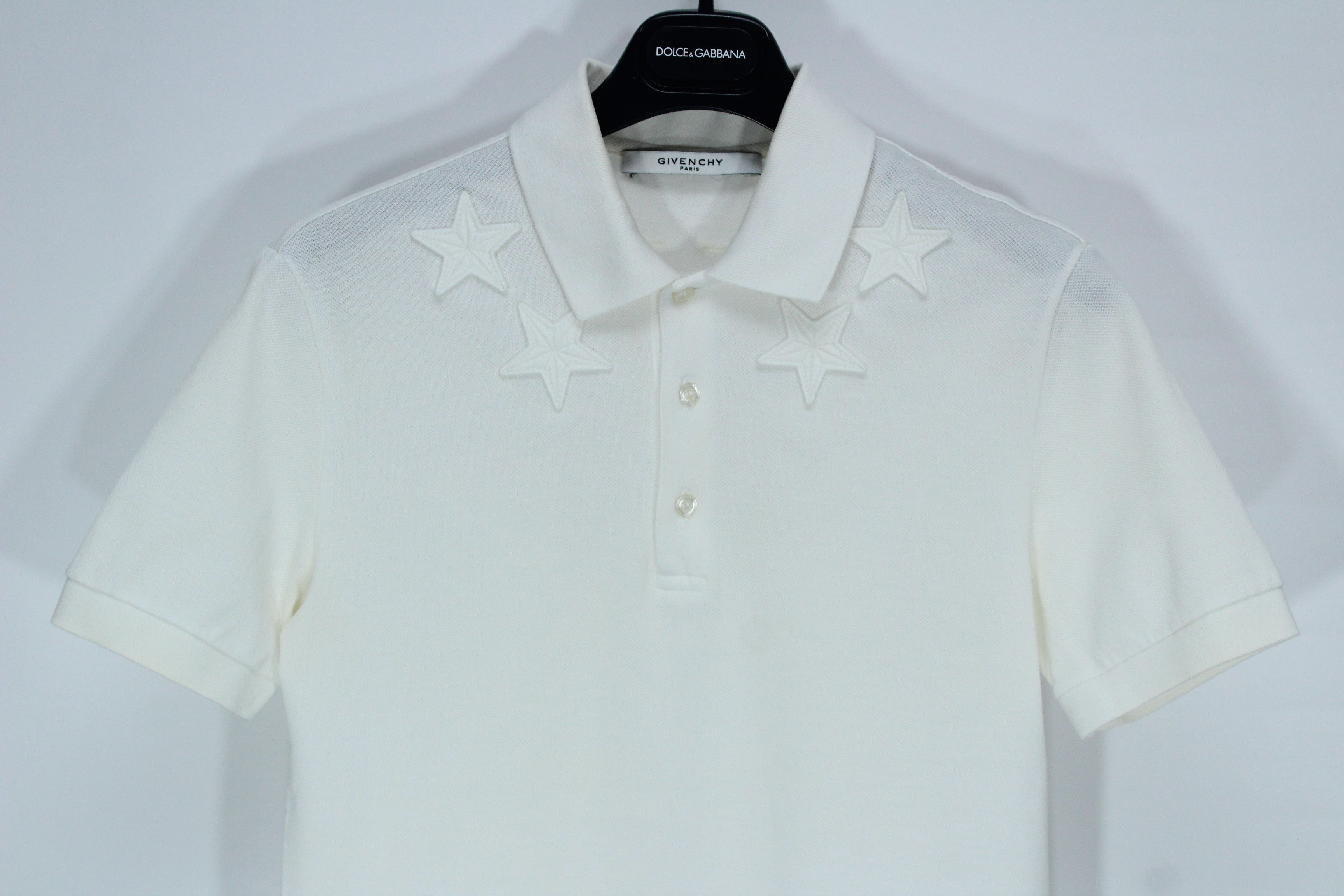 Givenchy Givenchy by Riccardo Tisci Star Embroidery Polo White Size US S / EU 44-46 / 1 - 2 Thumbnail