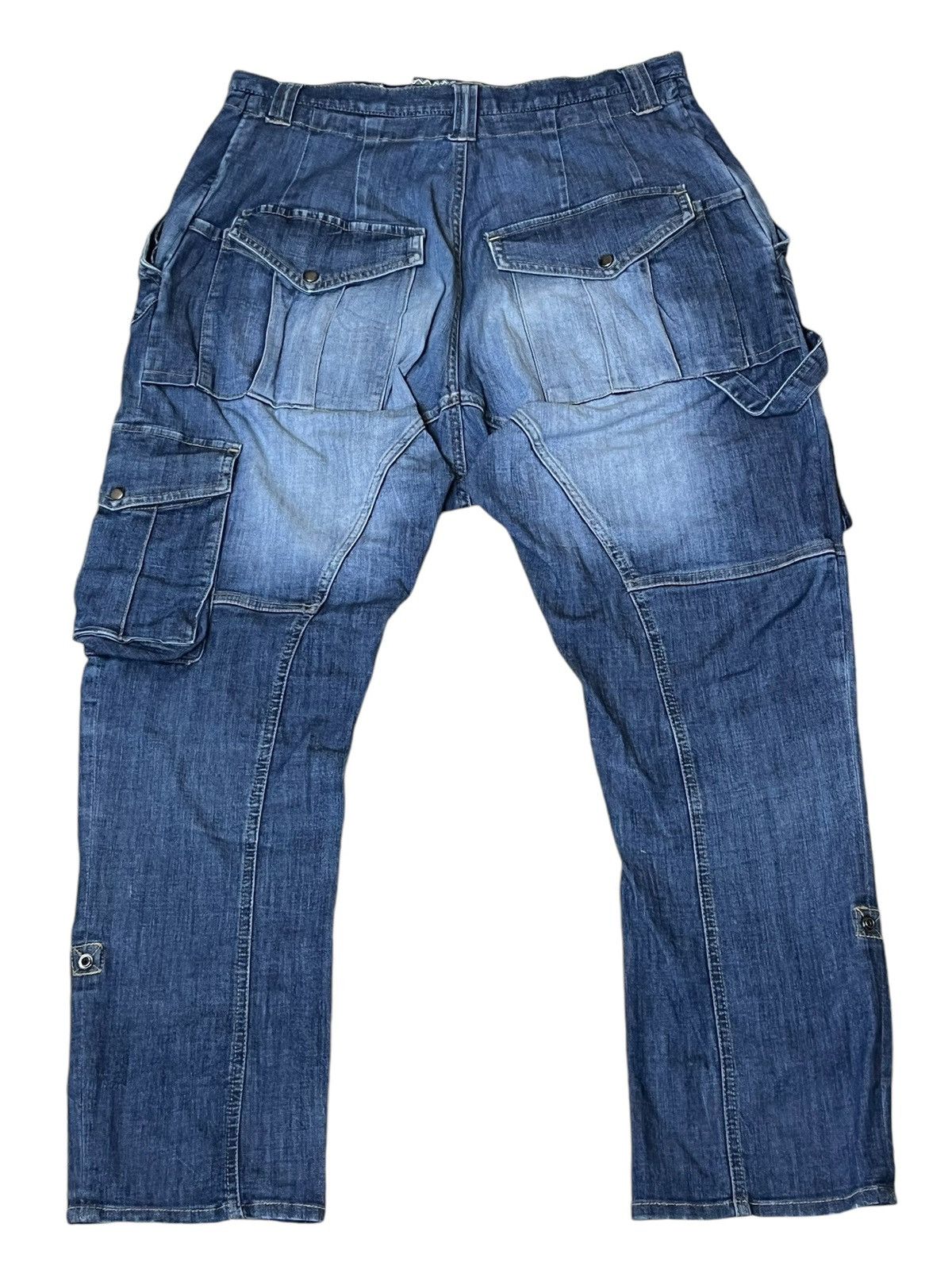 PPFM SICK🔥JAPANESE BRAND PPFM DROP CROTCH MULTIPOCKET JEANS Size US 33 - 2 Thumbnail