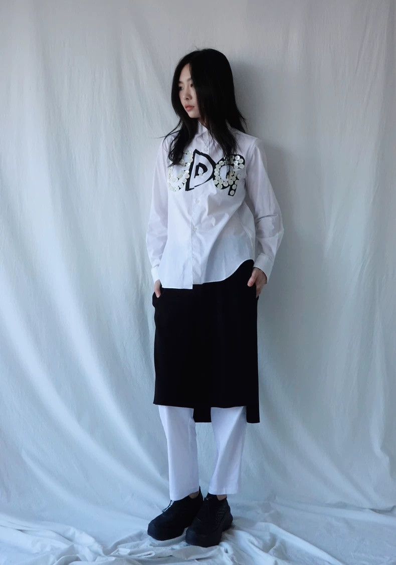 Comme des Garcons Comme Des Garcons Mainline button-up logo print basic whit Size M / US 6-8 / IT 42-44 - 3 Thumbnail