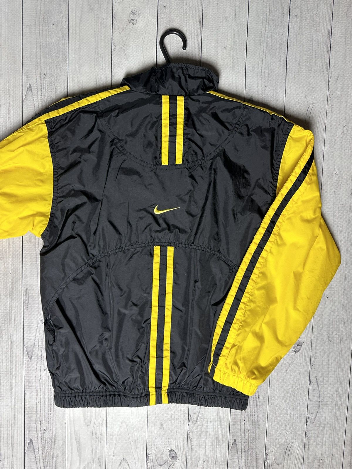 Nike × Vintage Vintage Nike track jacket big logo size Xs Yellow/ Black Size US XS / EU 42 / 0 - 2 Thumbnail