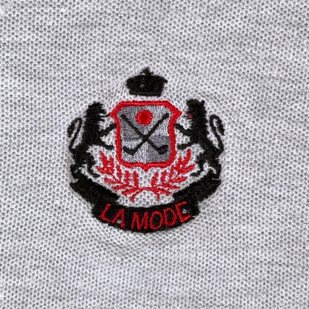 Vintage VINTAGE La Mode Polo Shirt Adult LARGE Gray Golf Crest USA Made 90s Size US L / EU 52-54 / 3 - 3 Thumbnail