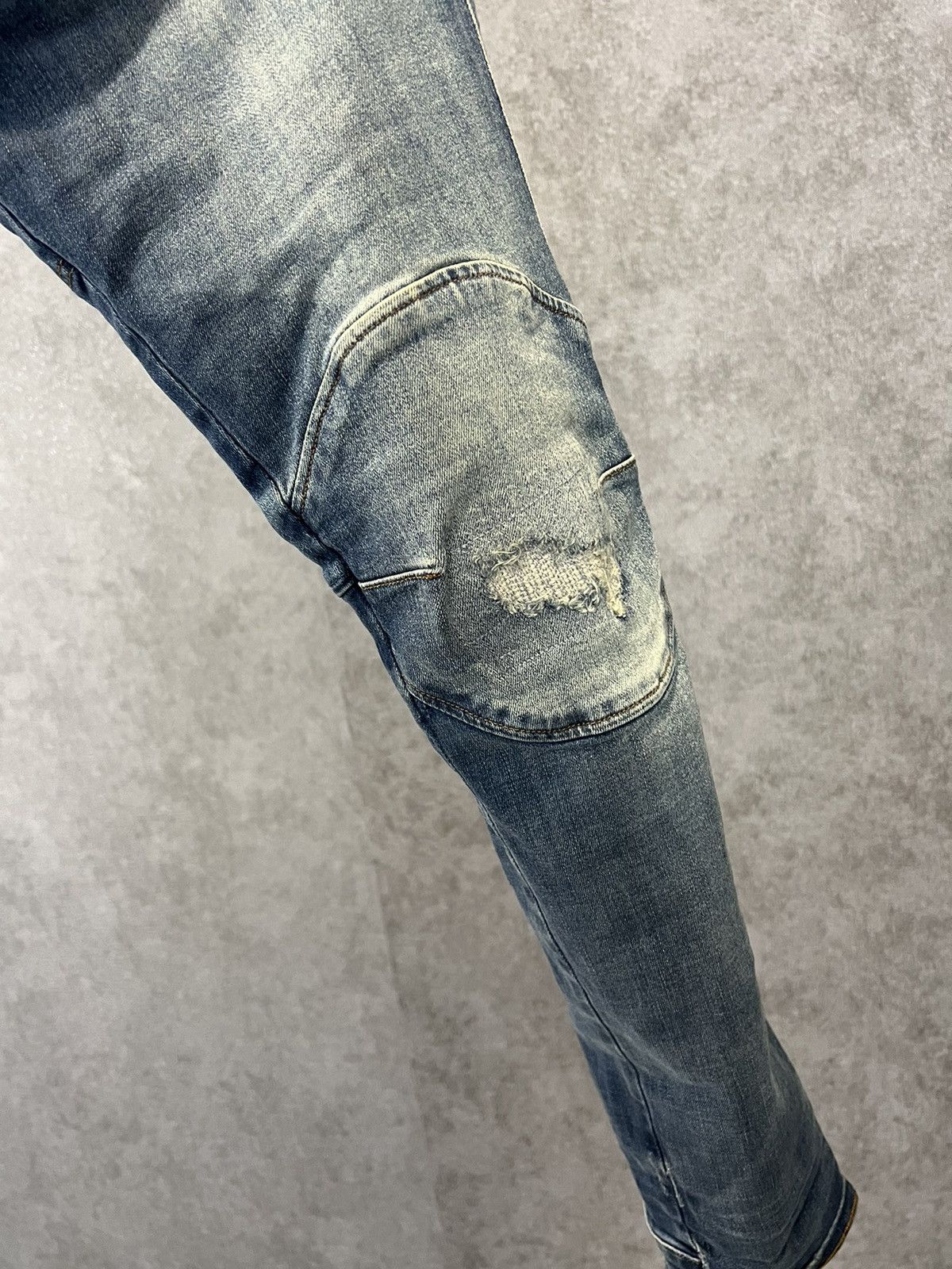 G-Star G Star Raw biker distressed denim jeans Size US 30 / EU 46 - 5 Thumbnail