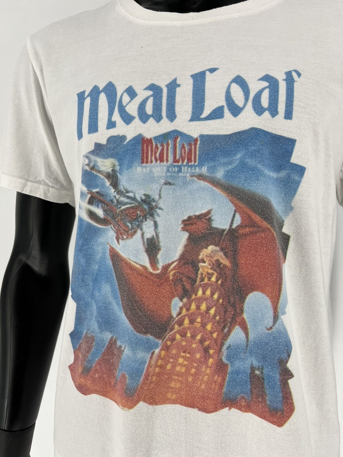 Band Tees × Vintage Vintage 90s Meat Loaf Bat Out Of Hell World Tour Tee Size US M / EU 48-50 / 2 - 7 Thumbnail