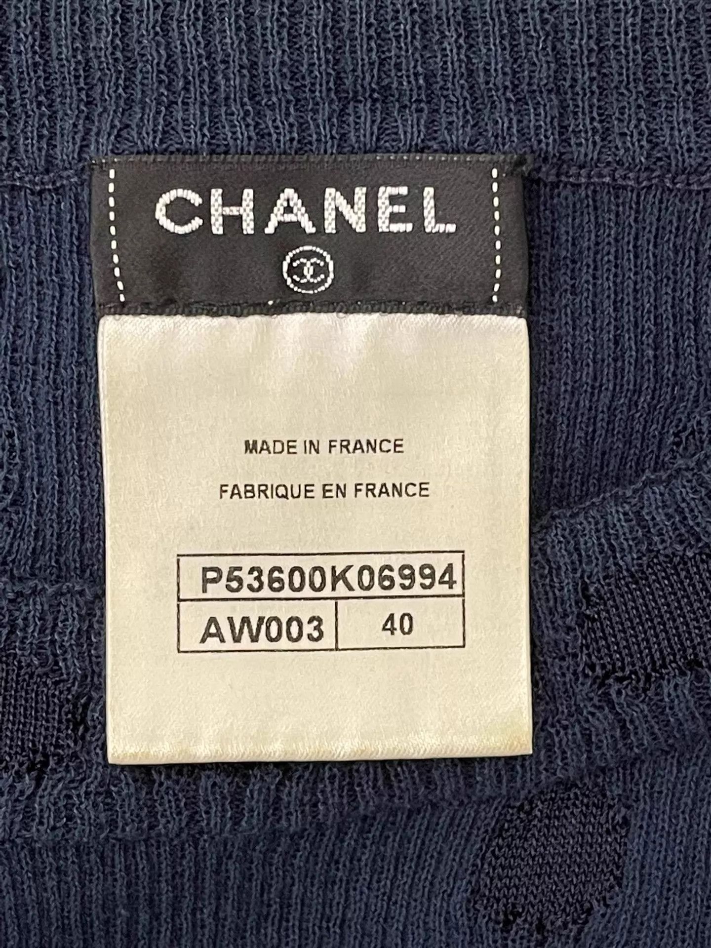 Chanel Chanel Blue Knit Loose-Fit Dress 40 Size M / US 6-8 / IT 42-44 - 4 Thumbnail