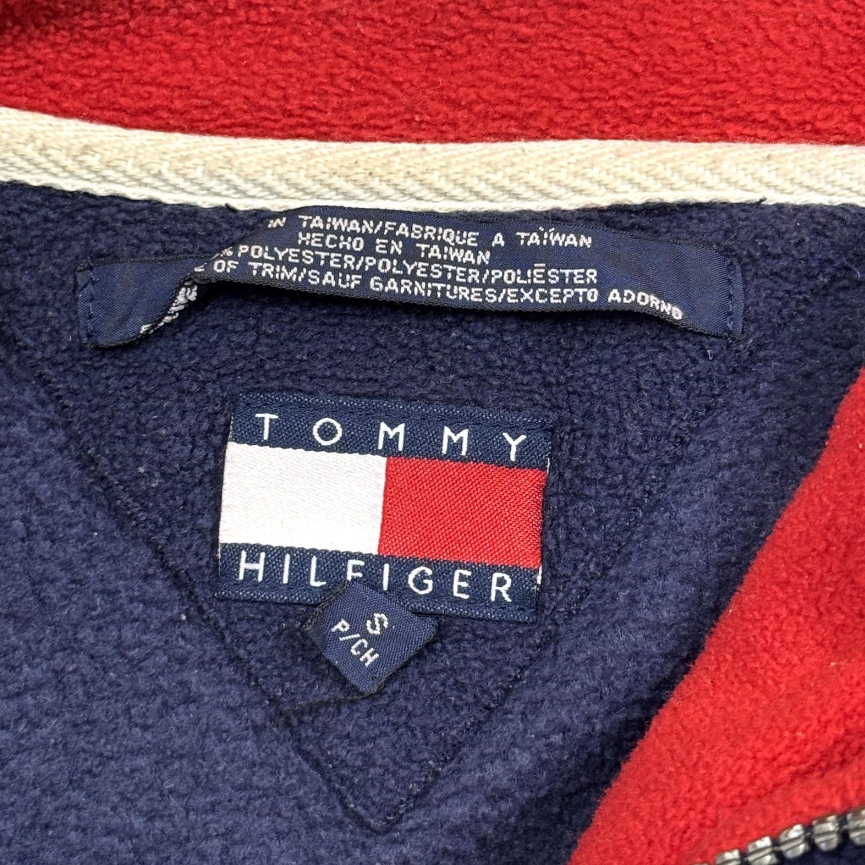 Tommy Hilfiger VINTAGE Tommy Hilfiger Sweatshirt Mens S Blue 1/4 Zip Fleece Logo 90s Size US S / EU 44-46 / 1 - 5 Thumbnail