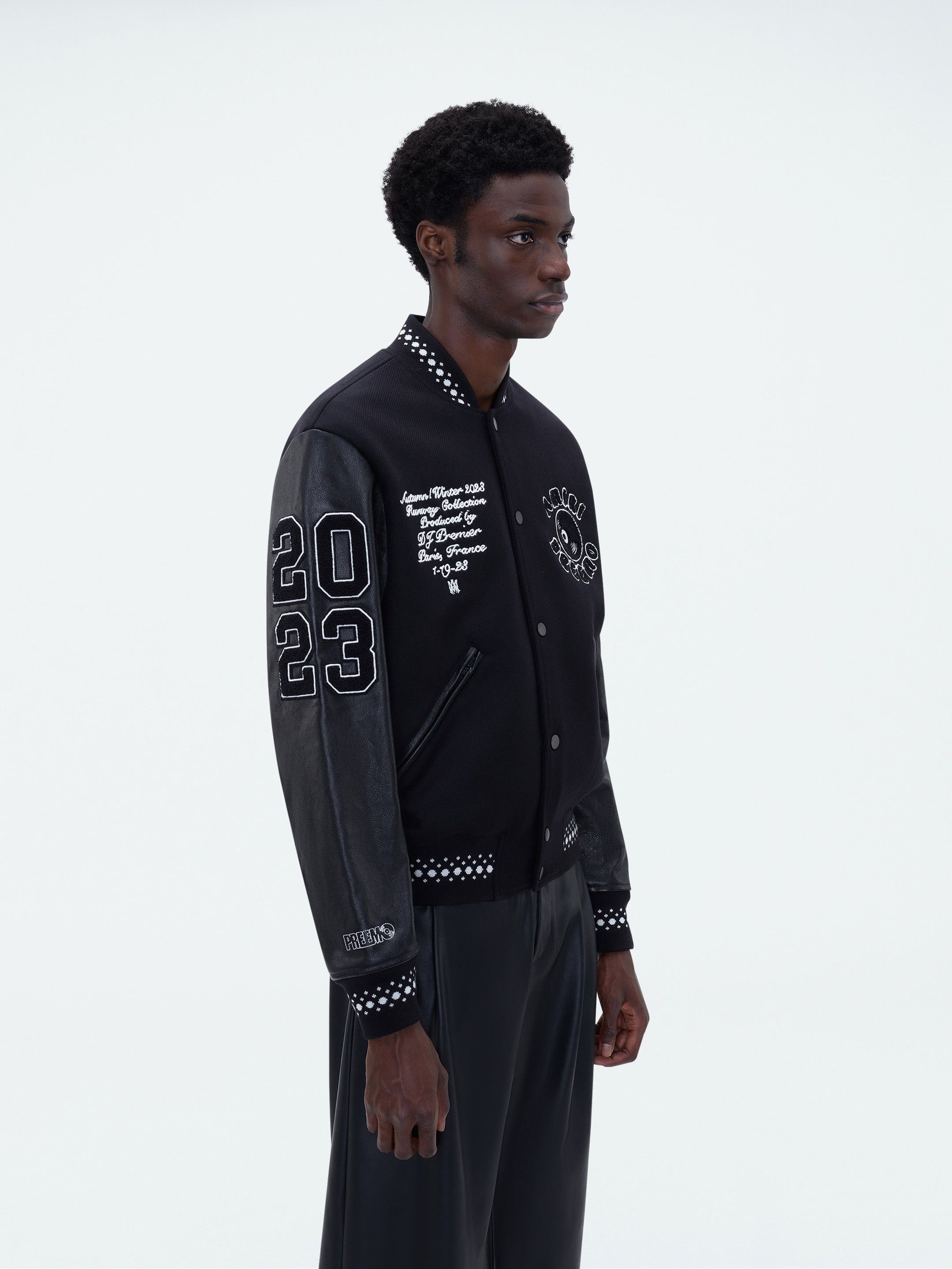Amiri o1w1db10125 Dj Premier Varsity Bomber Jacket in Black Size US XL / EU 56 / 4 - 7 Thumbnail