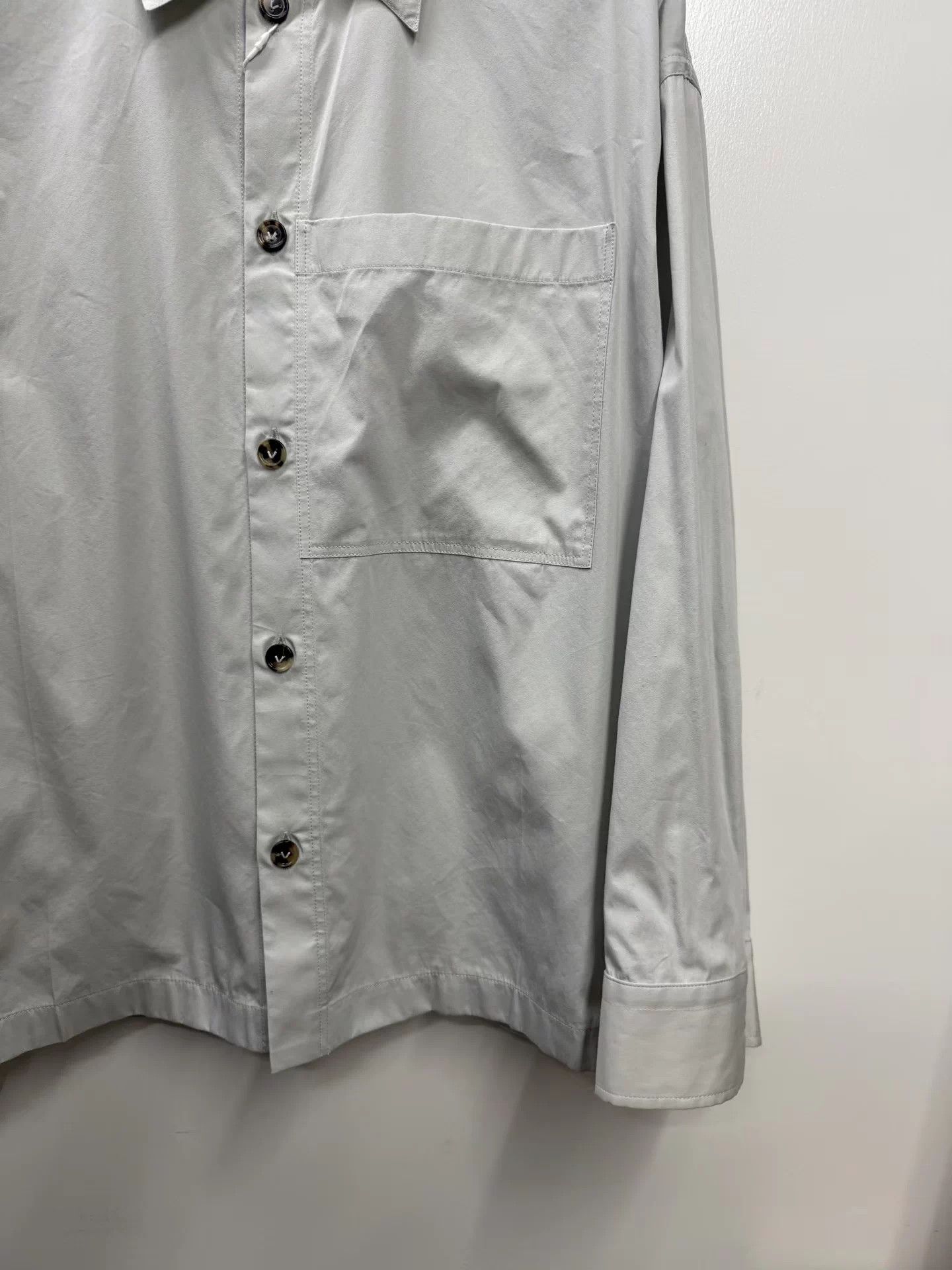 Bottega Veneta BV long-sleeve shirt gray white 44 Size US S / EU 44-46 / 1 - 3 Thumbnail