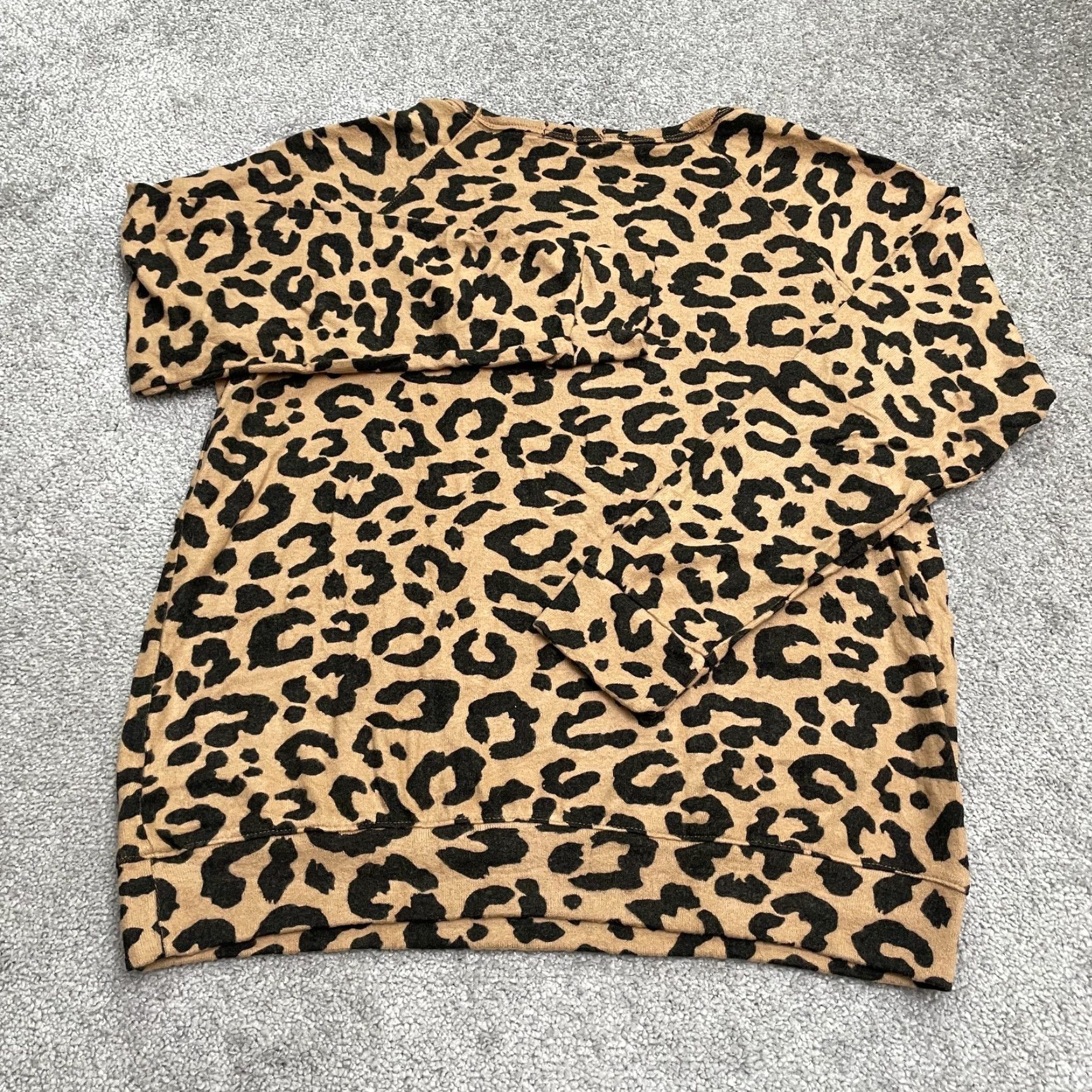 Buffalo David Bitton Buffalo Cheetah Brown Black Sweatshirt Womens L NWT Animal Print Pullover Size L / US 10 / IT 46 - 2 Thumbnail
