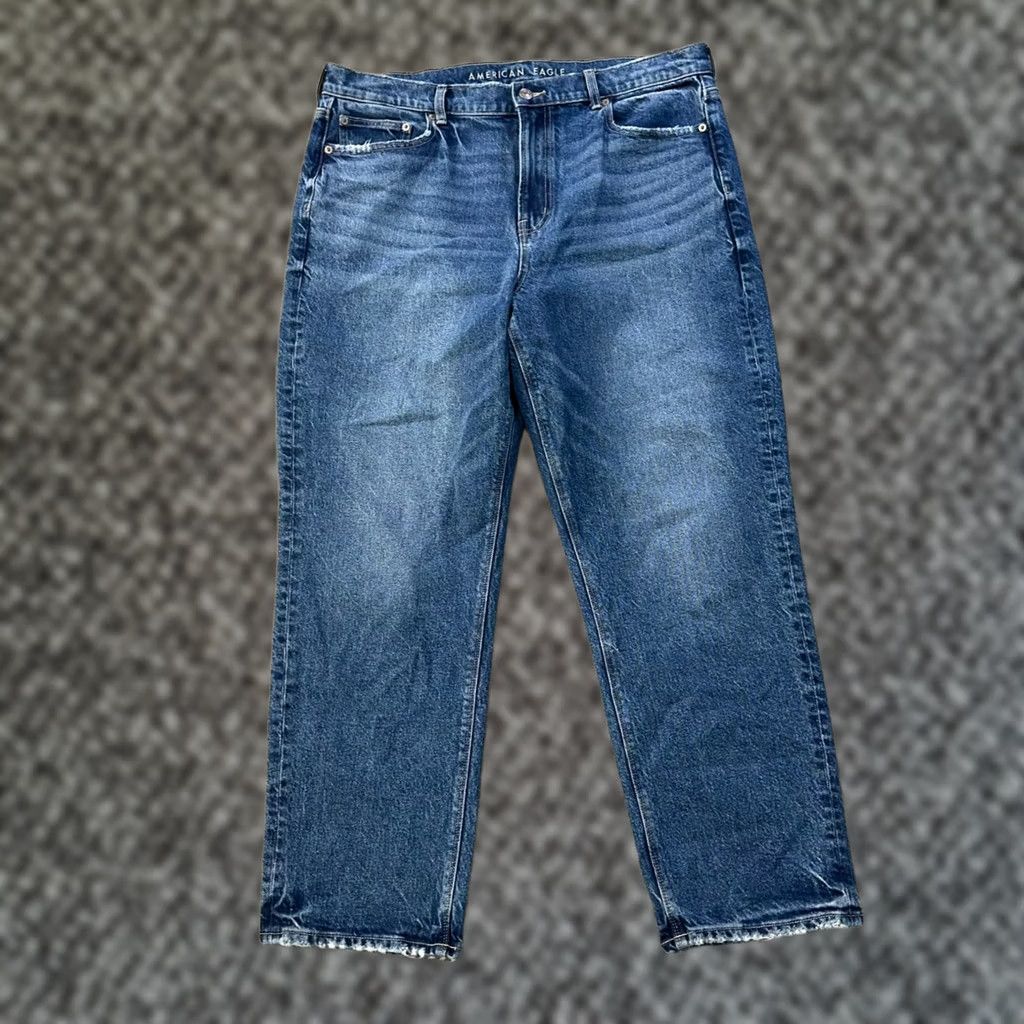 American Eagle Outfitters American Eagle High Straight Leg Jeans Women 16s Blue Denim stretch Super Size 38" / US 16 / IT 52 - 1 Thumbnail